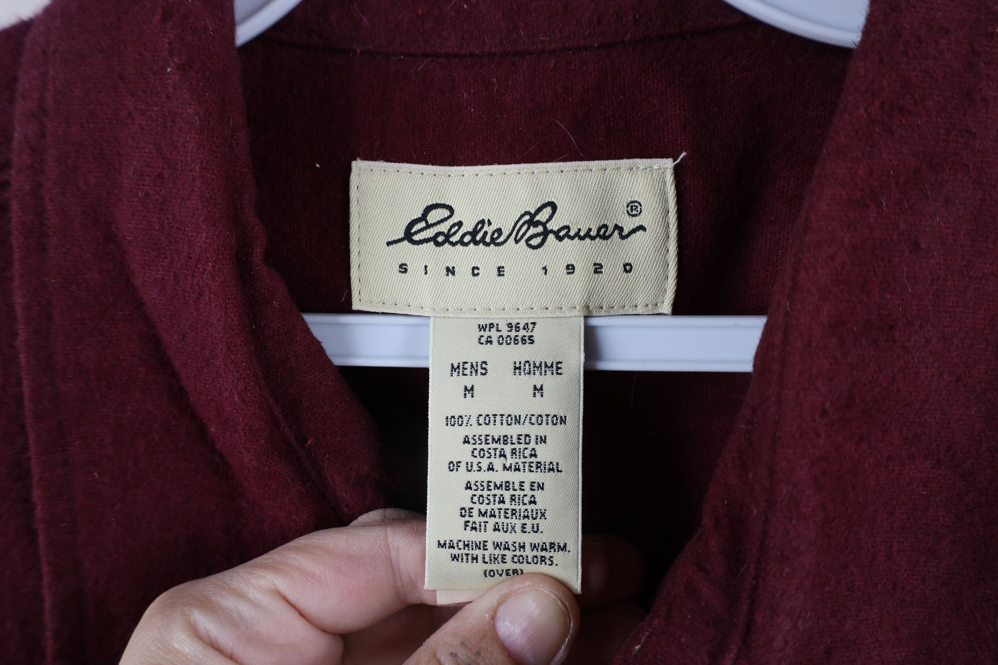 Eddie Bauer × Vintage Vintage 90s Eddie Bauer Chamois Cloth Collared Button Shirt Size US M / EU 48-50 / 2 - 7 Thumbnail