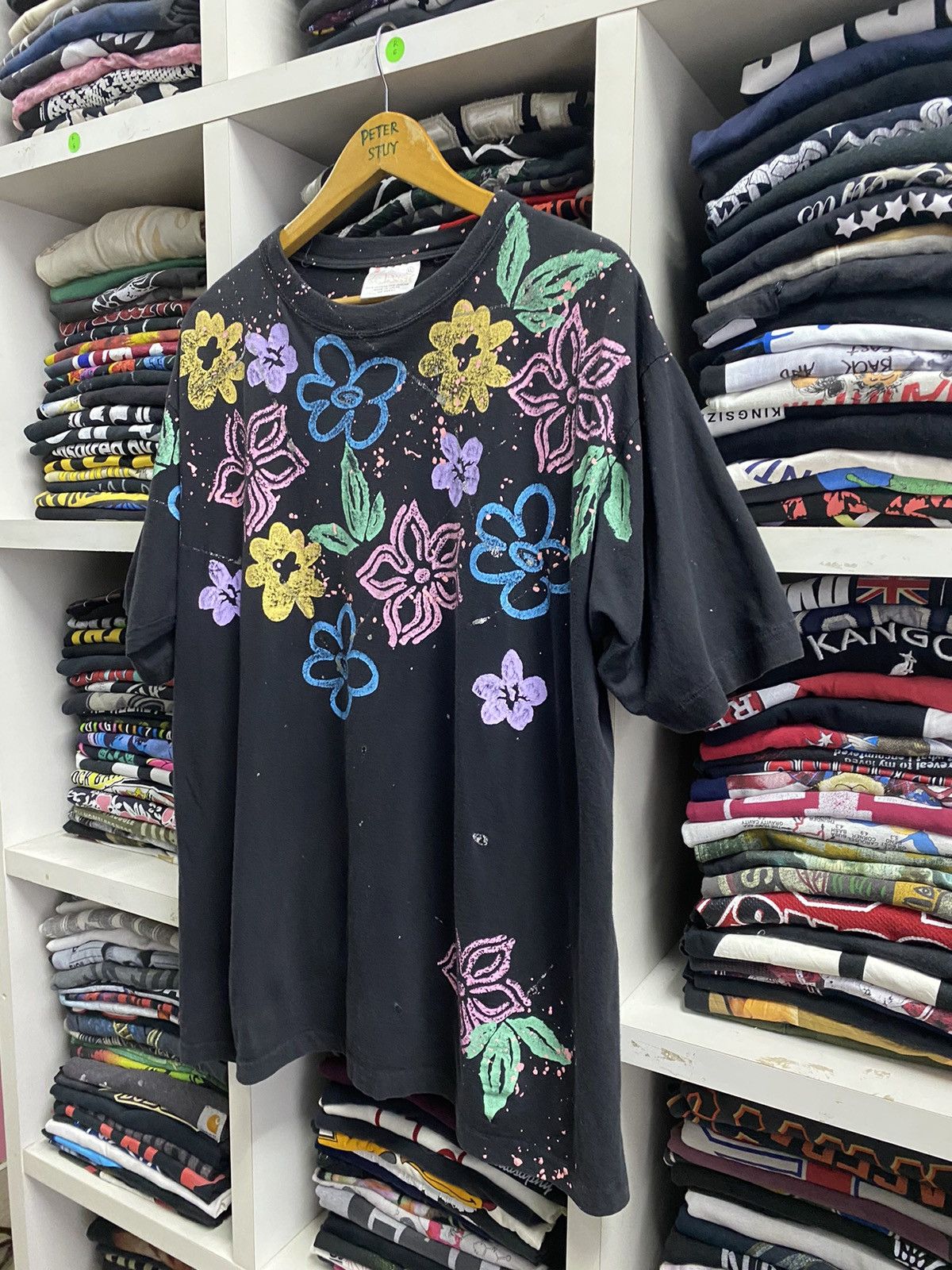 Vintage Makee Tee Floral Art Splash Design Size US XL / EU 56 / 4 - 3 Thumbnail