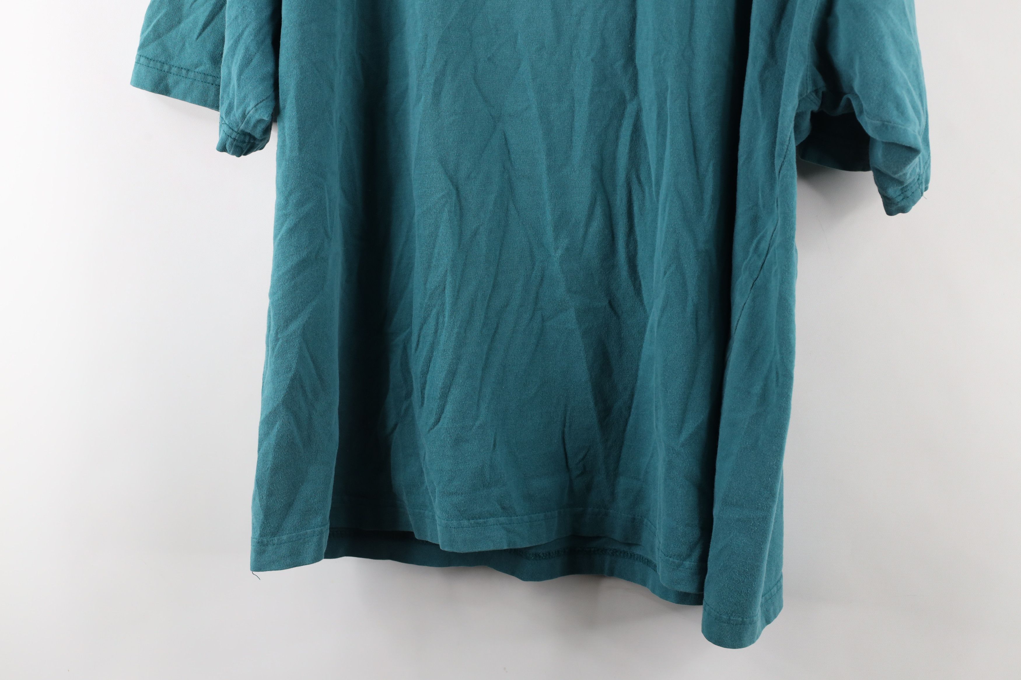 Vintage Vintage 90s Bugle Boy Baggy Fit Pocket T-Shirt Teal Cotton Size US L / EU 52-54 / 3 - 11 Thumbnail