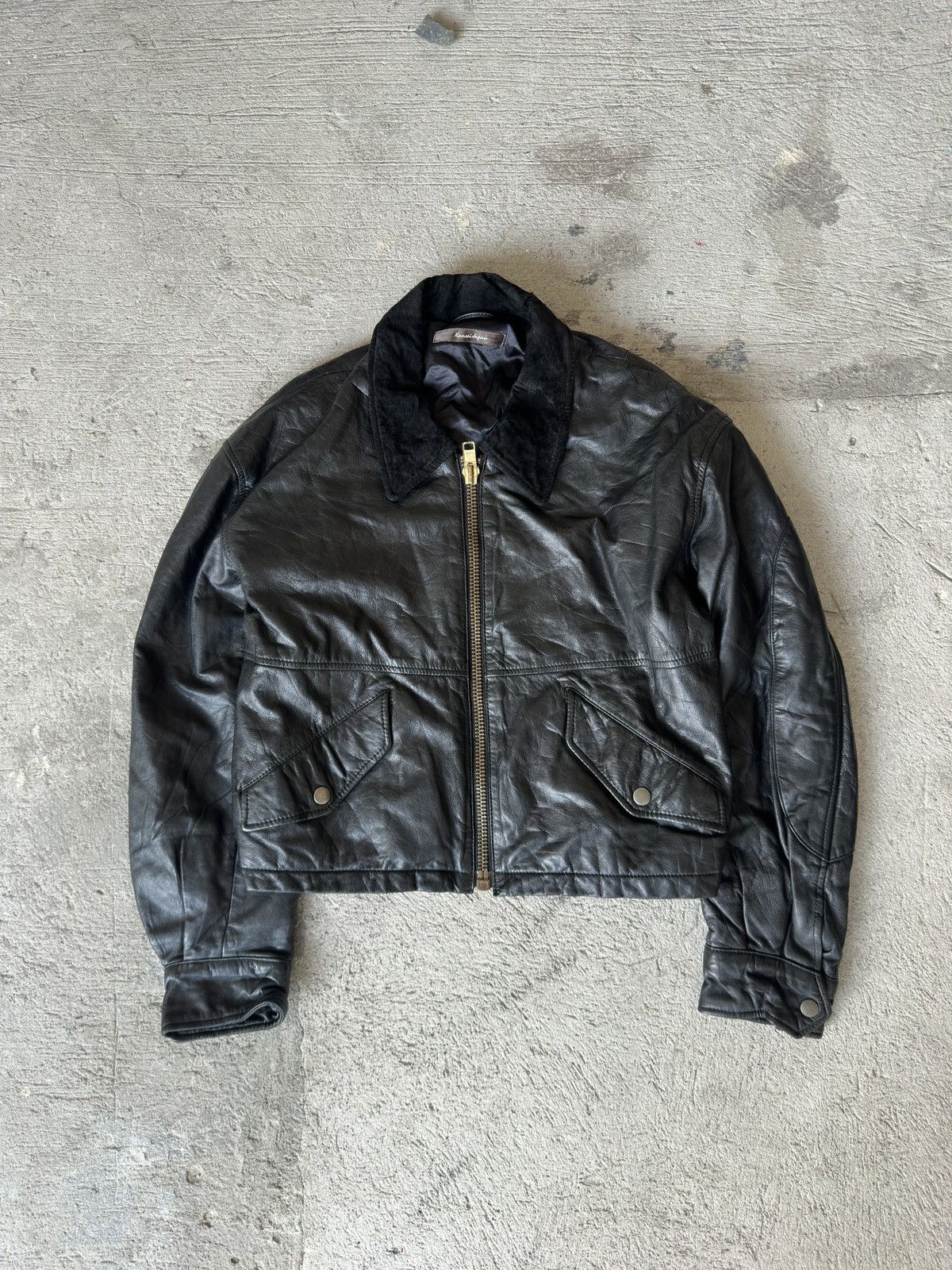 Kansai Yamamoto Vintage Kansai Yamamoto Leather Jacket Size US XS / EU 42 / 0 - 1 Thumbnail