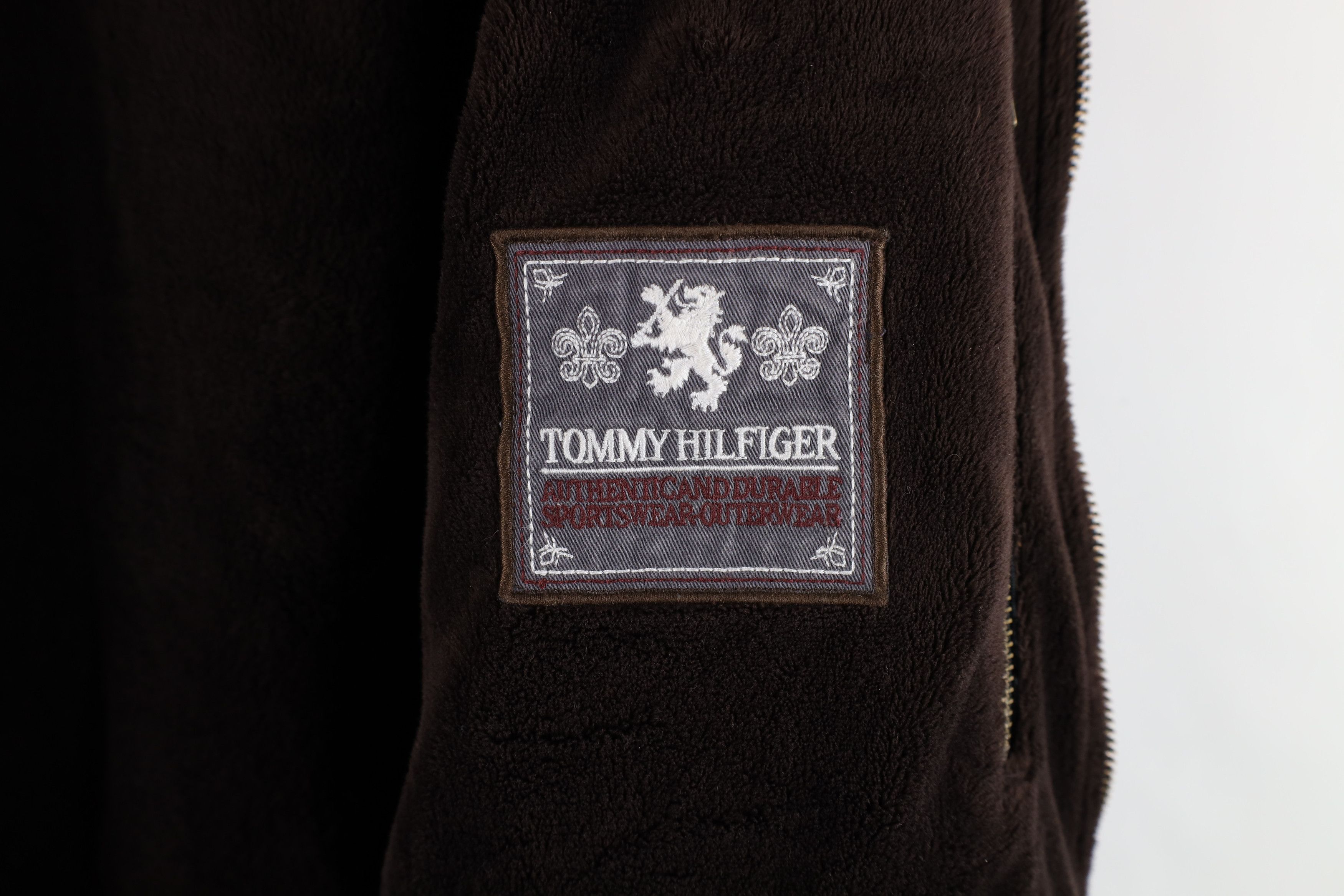 Tommy Hilfiger × Vintage Vintage Tommy Hilfiger Fleece Lined Canvas Jacket Black Size US L / EU 52-54 / 3 - 12 Thumbnail