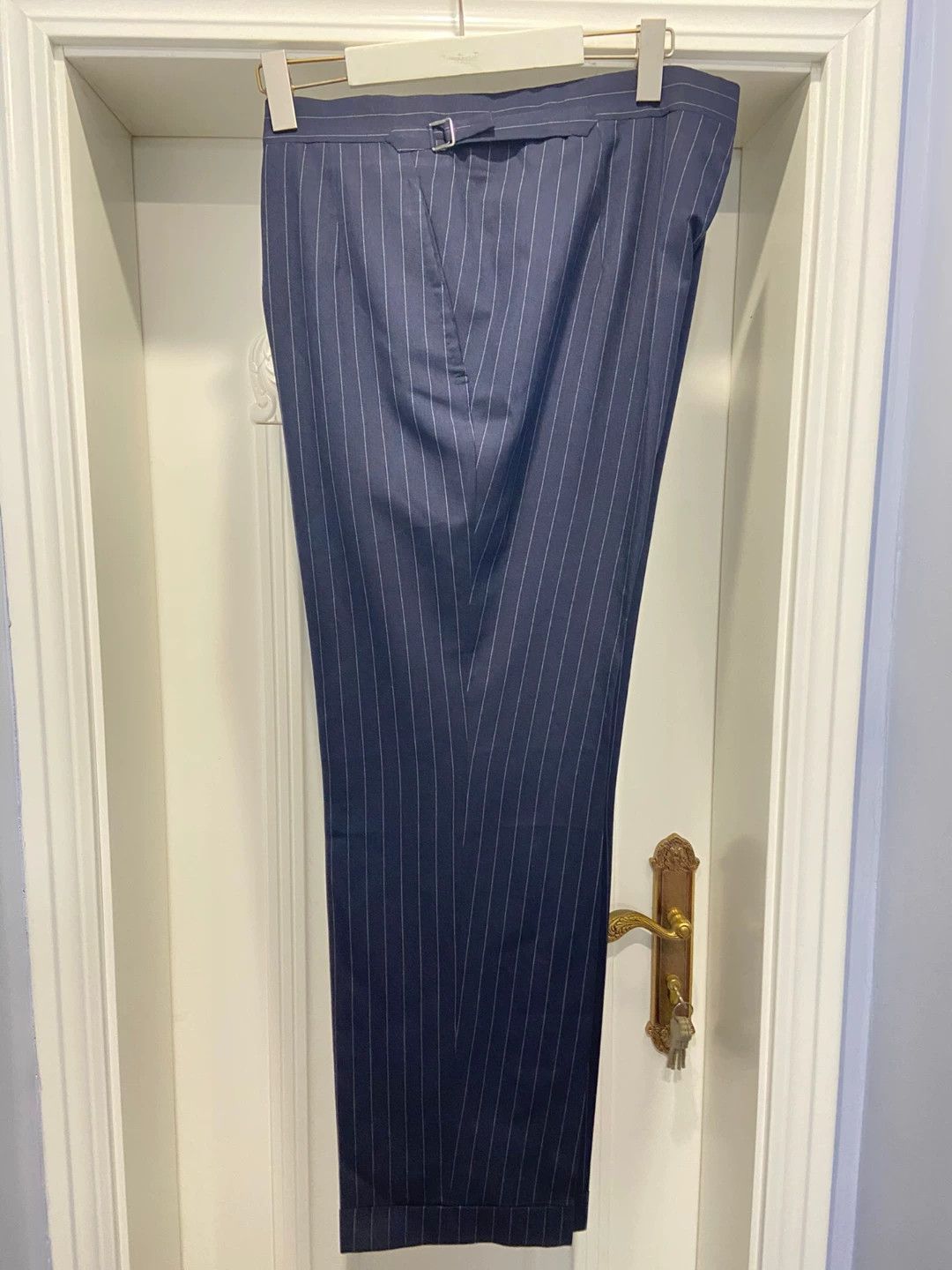 Anderson & Sheppard Custom Wool Silk Trousers by Anderson & Sheppard Size US 39 - 2 Thumbnail