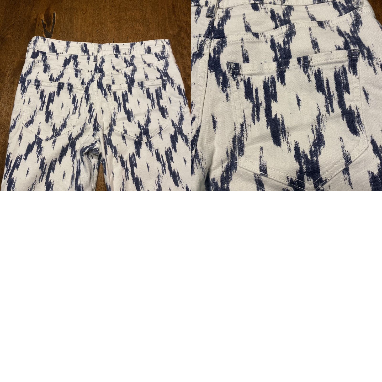 Free People Free People Jeans Women's Indigo Skies Crop Blue 28x27 Straight Regular Rise Button Fly Whites Fringe Mid Vintage No Size 28" / US 6 / IT 42 - 9 Thumbnail
