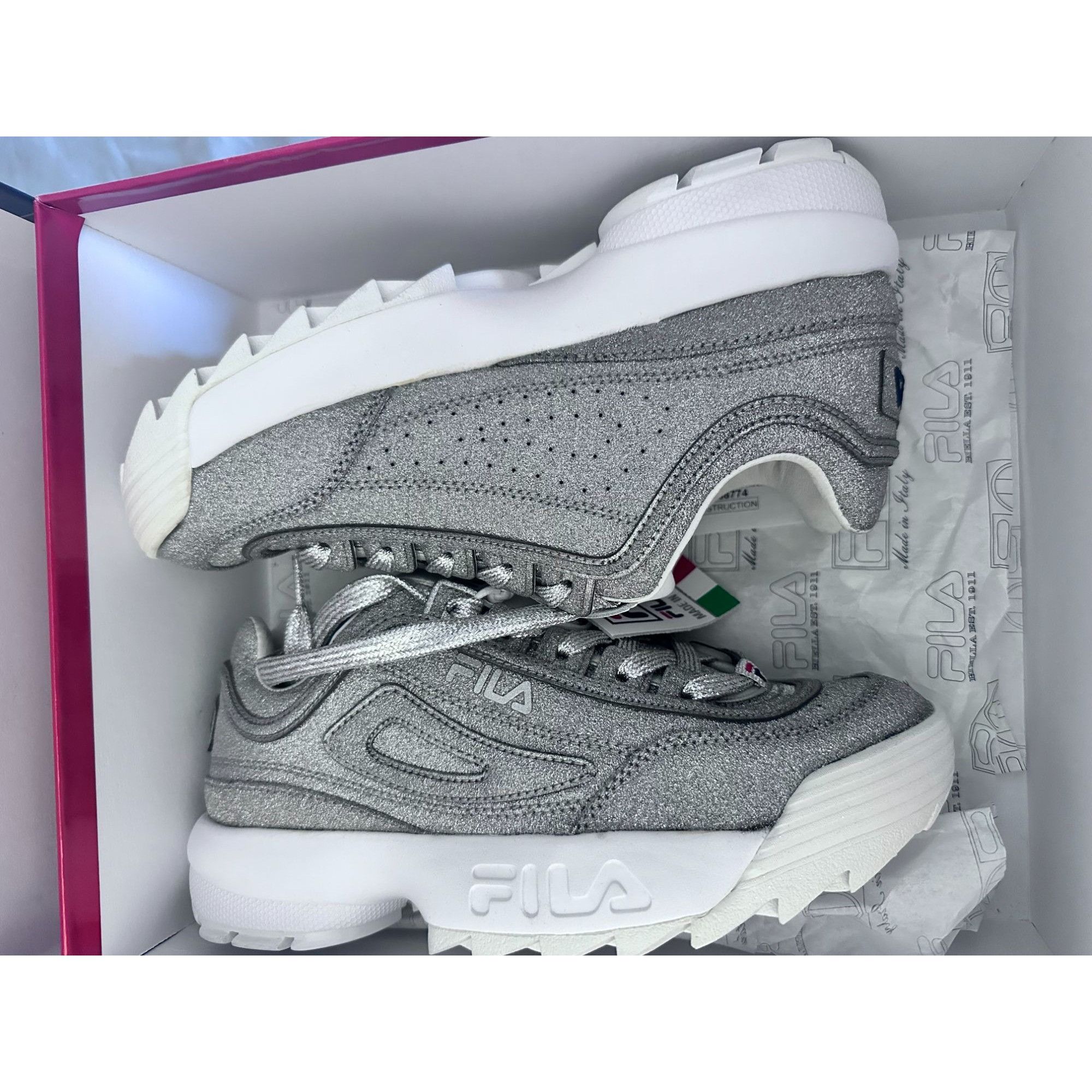 Fila NIB Fila Disruptor 2 Made in Italy Size 7.5 chunky silver gl Size US 7.5 / IT 37.5 - 4 Thumbnail