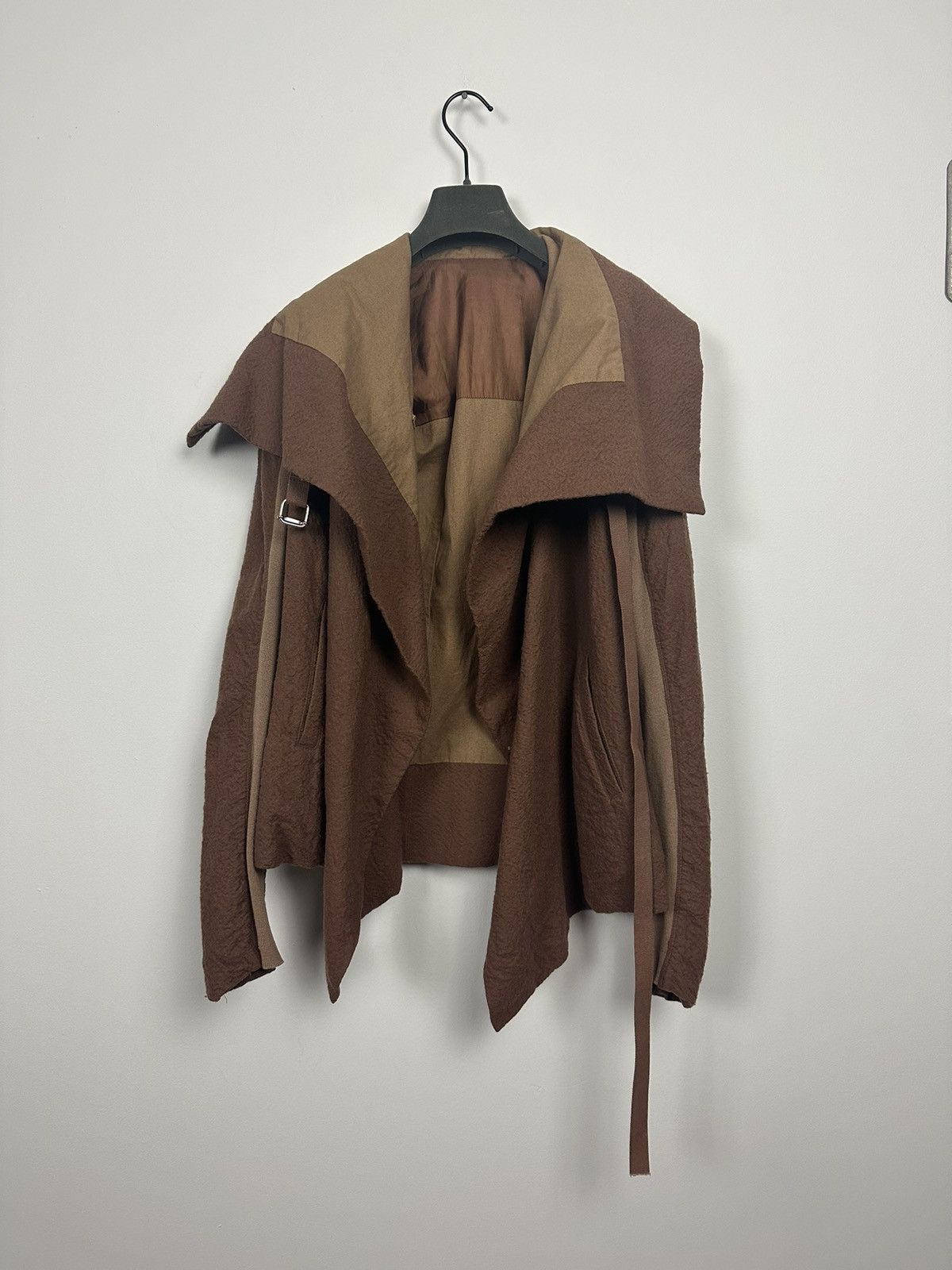 Rick Owens FW11 ‘LIMO’ Felted Wool Belted Biker Jacket Size M / US 6-8 / IT 42-44 - 7 Thumbnail