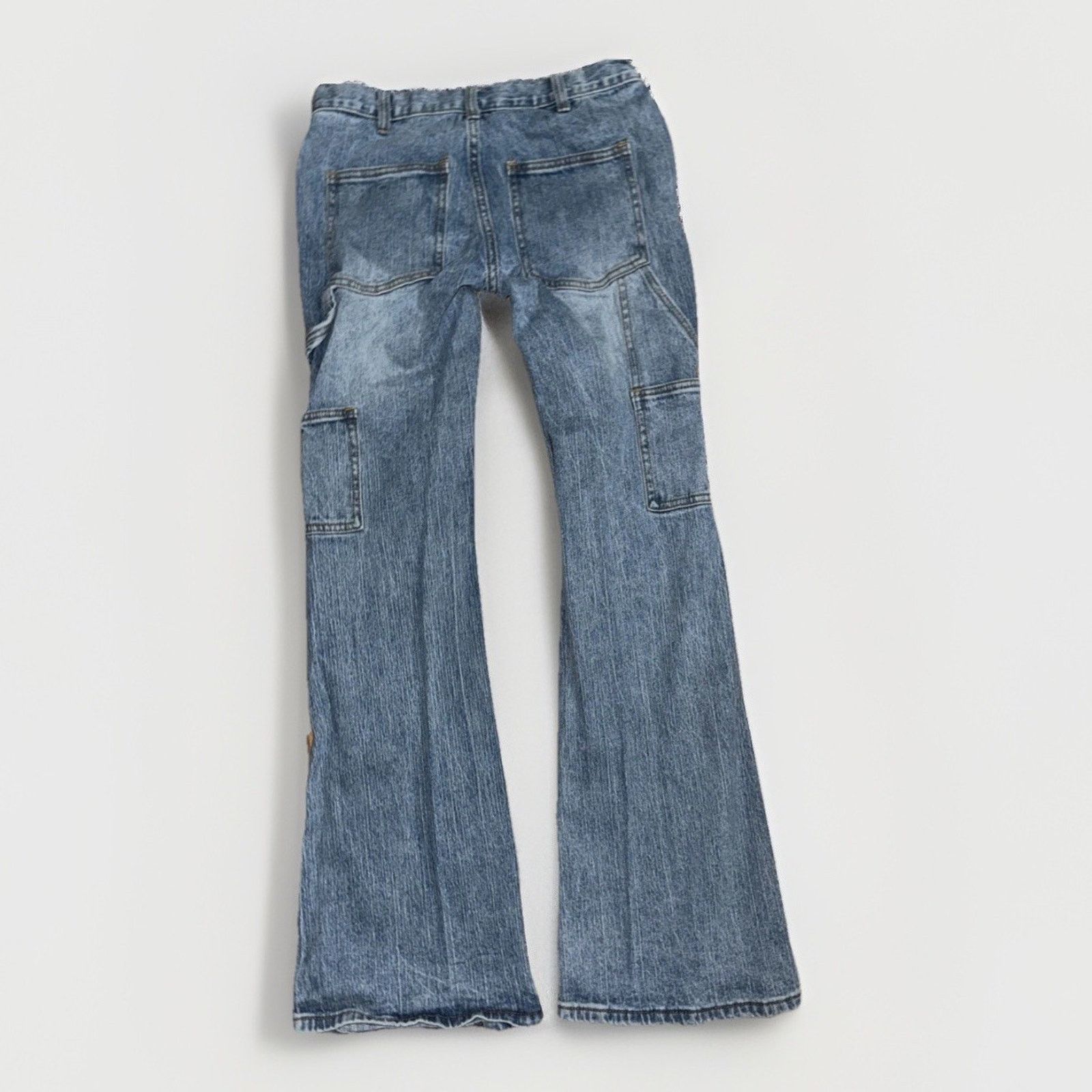 Galt Crew × Vintage John Galt Carpenter Flare Jeans Light Wash Y2K 30x33 Size 30" / US 8 / IT 44 - 4 Thumbnail