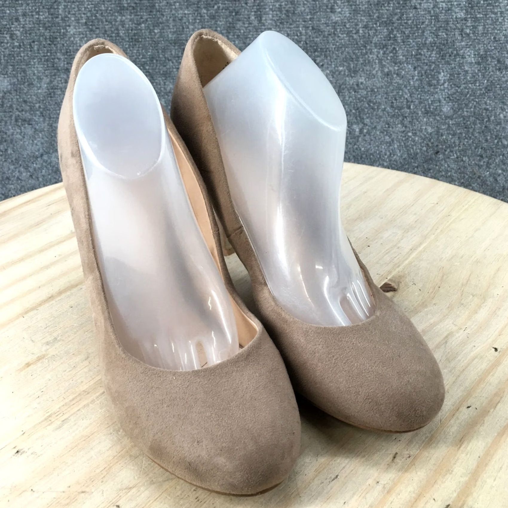 Vintage Kelly & Katie High Heels Womens 8 Larrissa Beige Fabric Slip On Pump Shoe Size US 8 / IT 38 - 3 Thumbnail