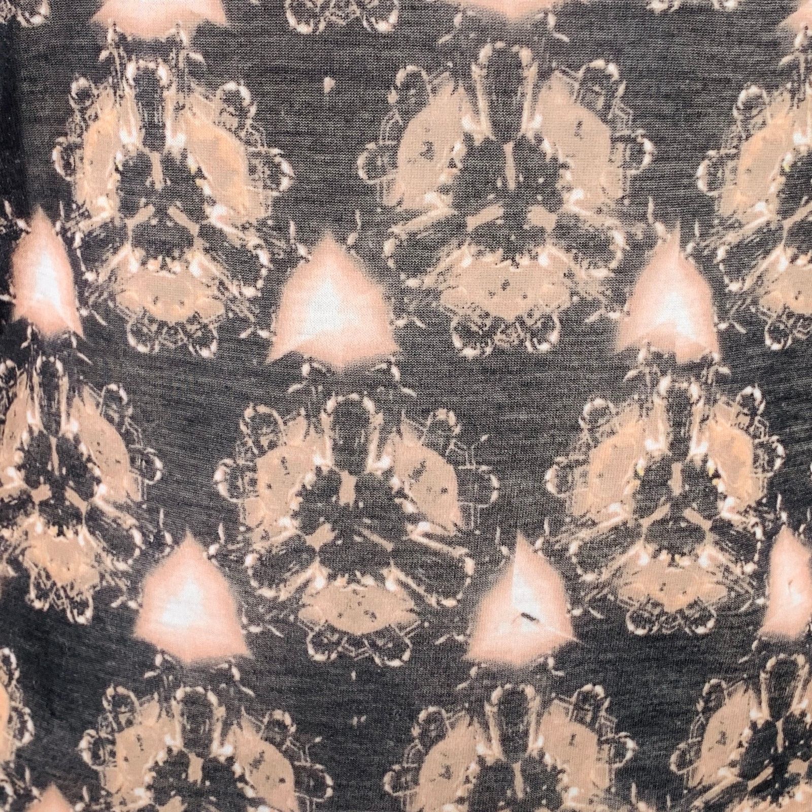 Prabal Gurung Brown Grey Polyester Abstract Floral Long Sleeve Casual Top Size S / US 4 / IT 40 - 2 Thumbnail
