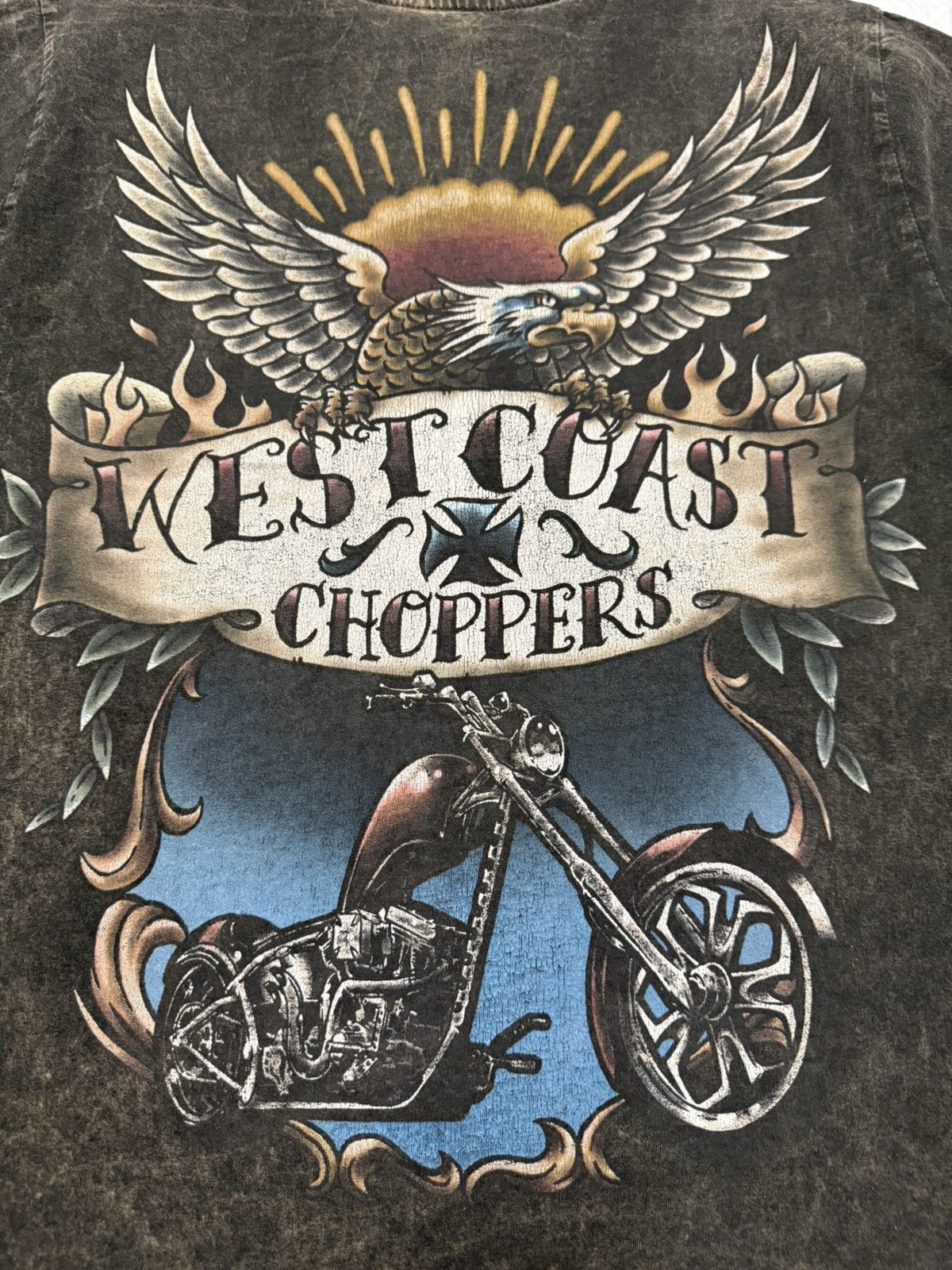 Vintage × West Coast Choppers Vintage West Coast Choppers T Shirt Tee Faded Baggy Big Logo Size US M / EU 48-50 / 2 - 5 Thumbnail