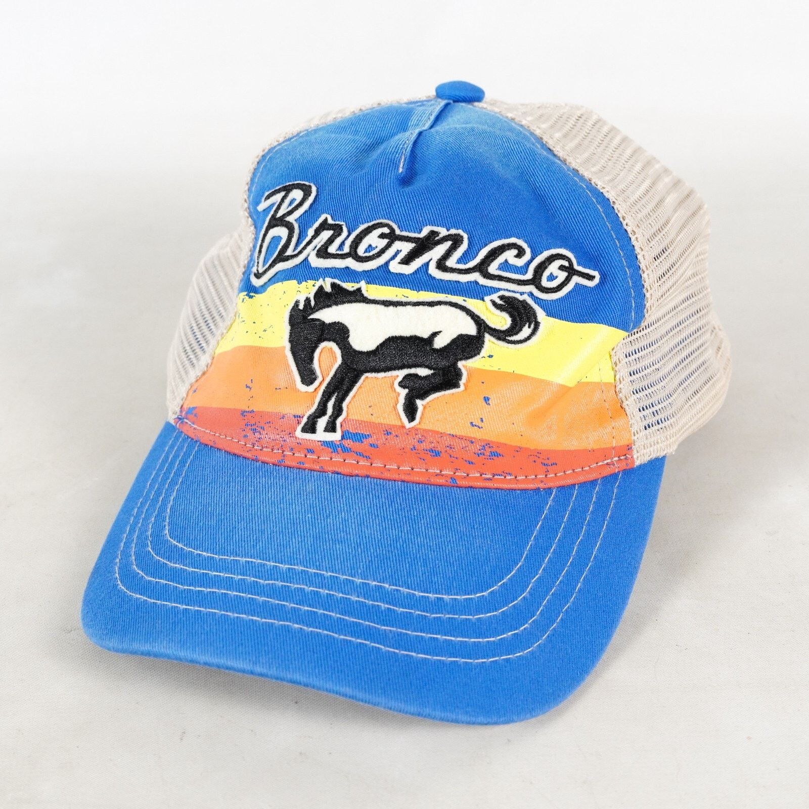Ford Ford Bronco Horse Mesh Trucker Hat Cap Visor Snapback Blue Size ONE SIZE - 1 Thumbnail