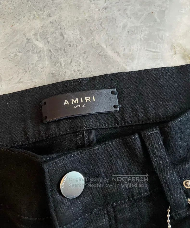 Amiri Amiri Size 32 Pure black zipper jeans Size US 32 / EU 48 - 2 Thumbnail