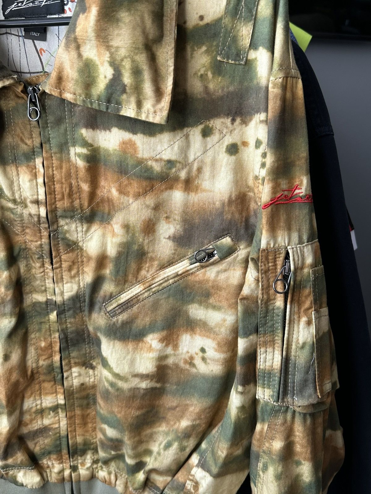JET SET Jet Set camo bomber cotton/silk jacket MA-1 CWU Size XS / US 0-2 / IT 36-38 - 2 Thumbnail