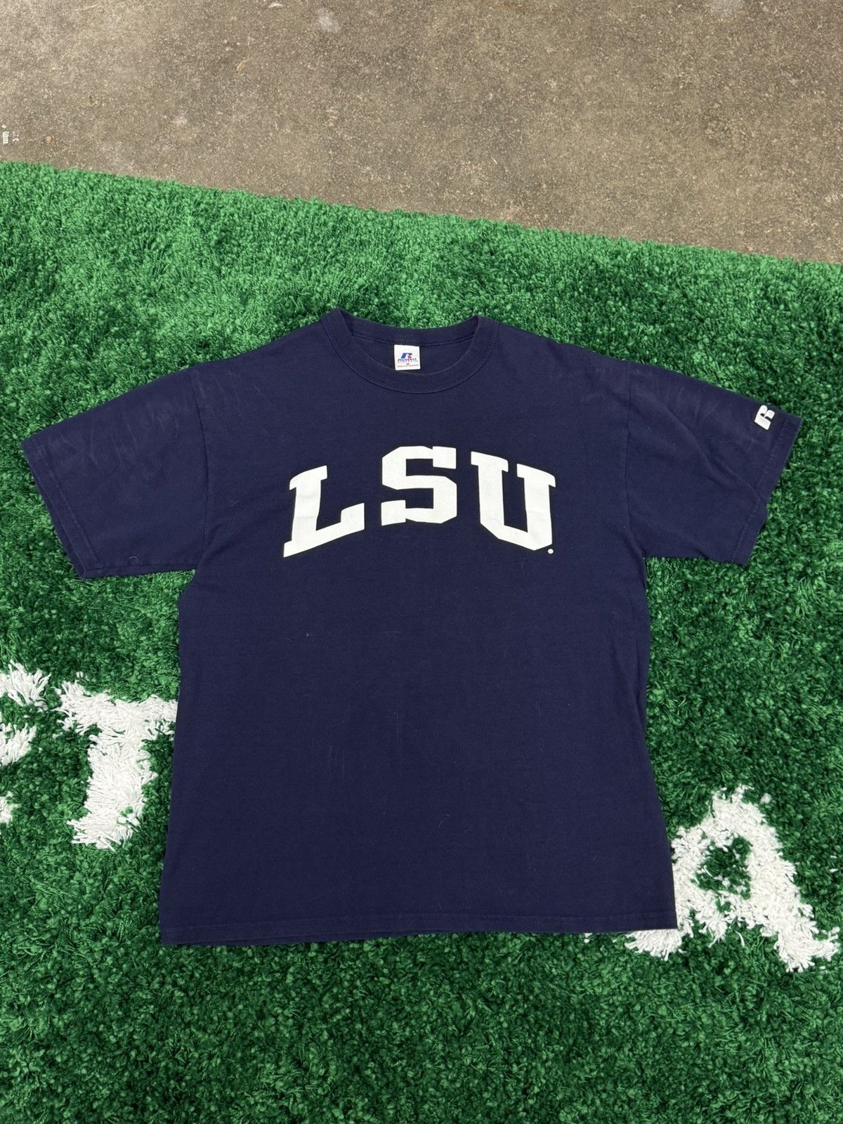 Russell Athletic × Vintage Russell Athletic x LSU Navy College Logo Tee Medium Size US M / EU 48-50 / 2 - 1 Thumbnail