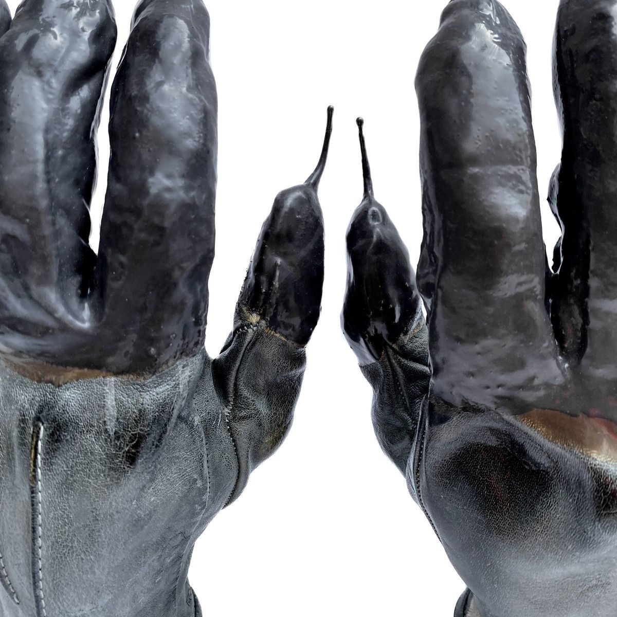 Carol Christian Poell Drip Leather Gloves