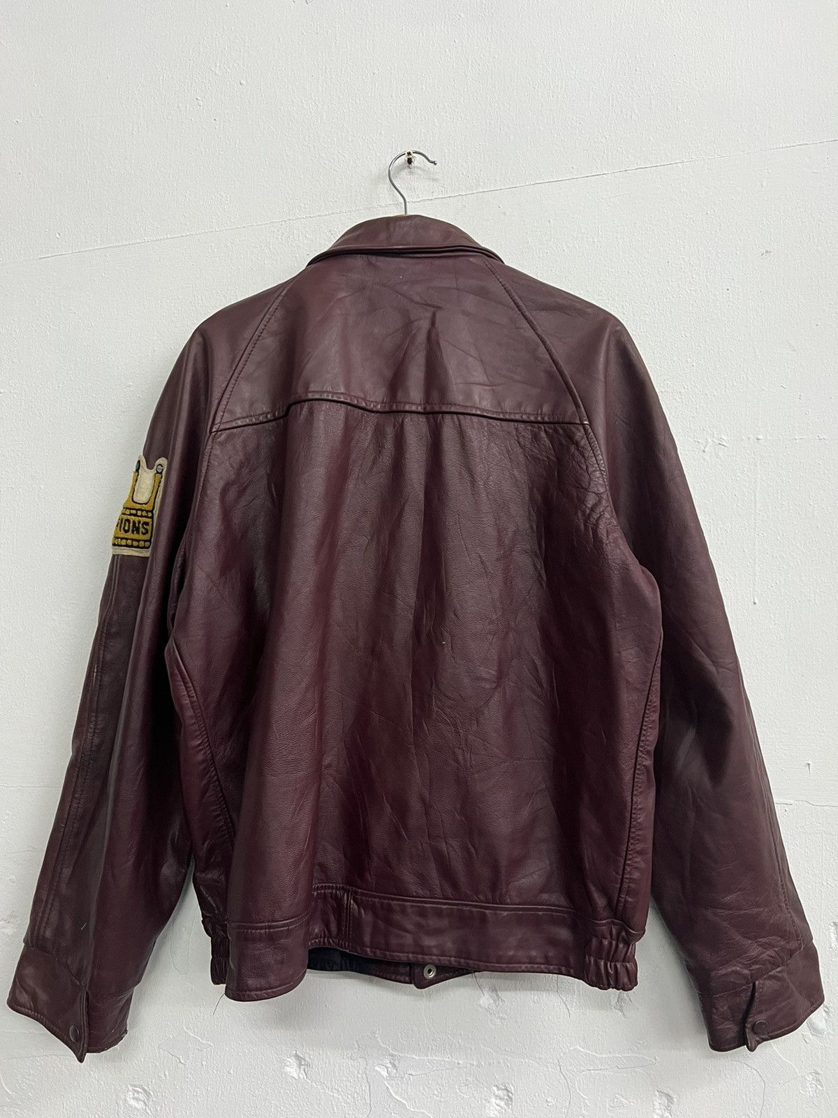 Vintage VINTAGE KK CHAMPION VARSITY LEATHER JACKET Size US L / EU 52-54 / 3 - 13 Thumbnail