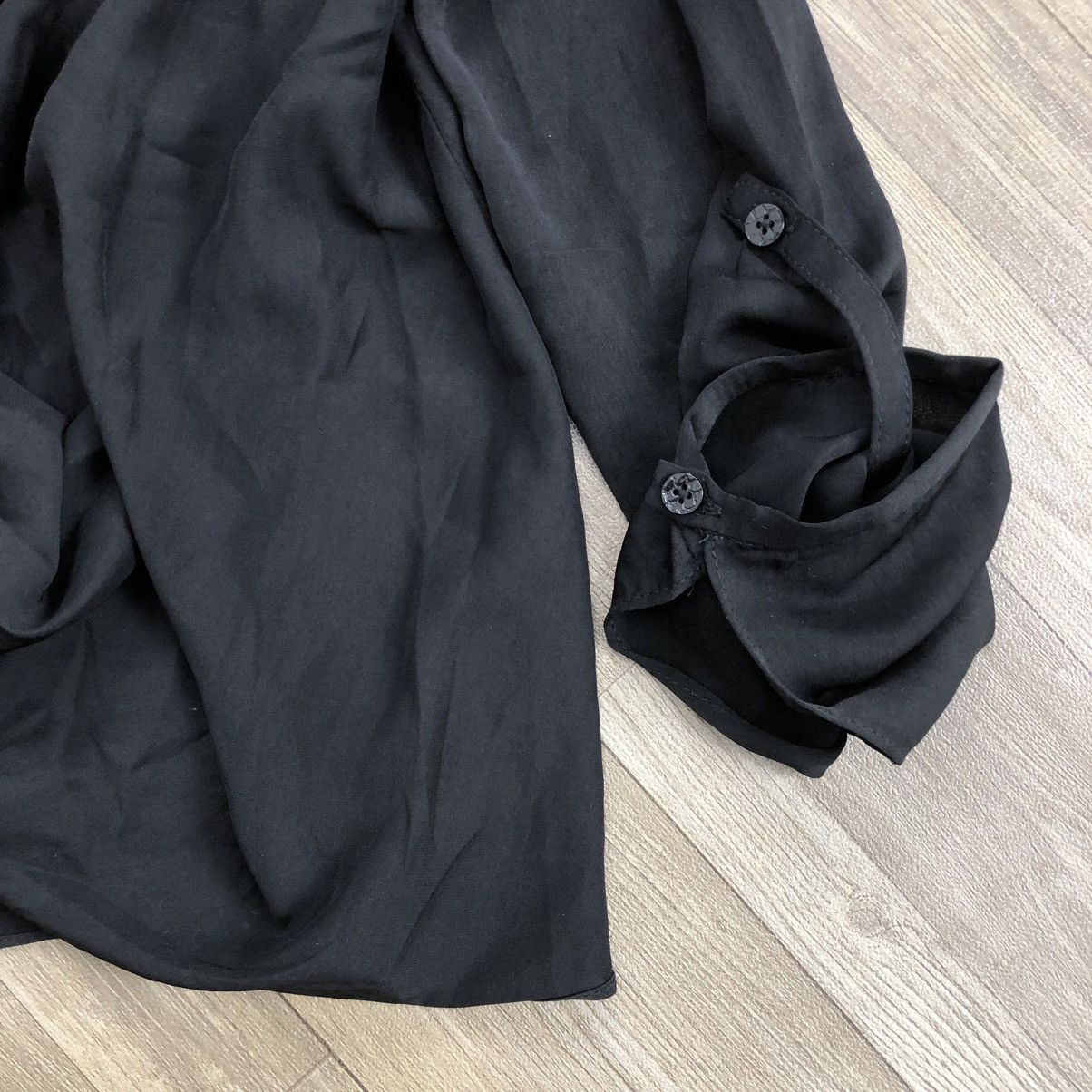 Helmut Lang Helmut Lang Draped Wrap Black Blouse Italian Designer Luxury Size M / US 6-8 / IT 42-44 - 12 Thumbnail
