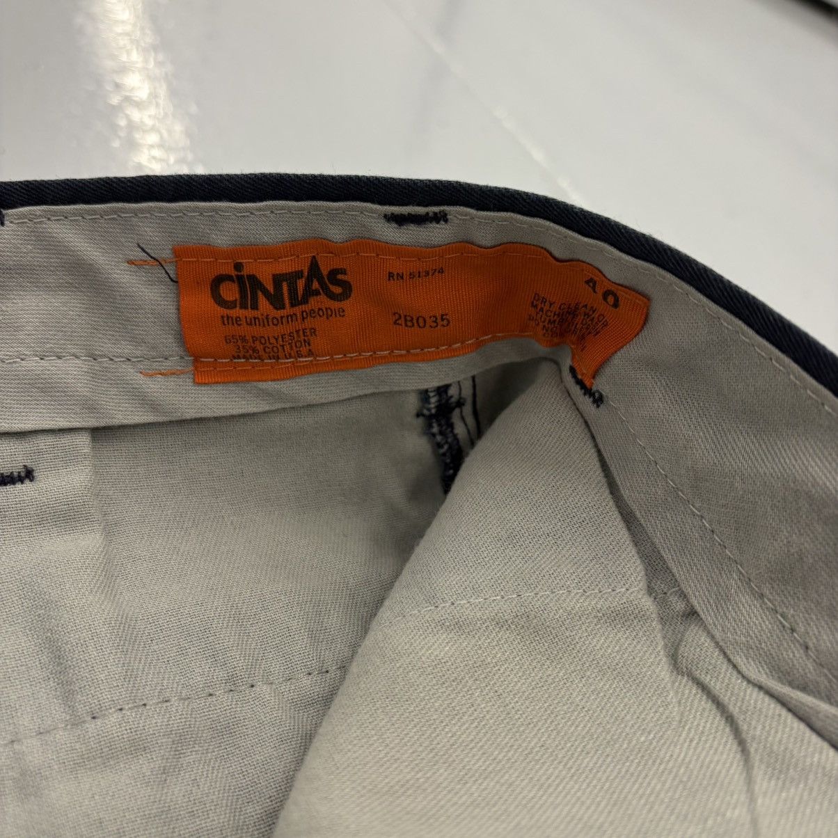 Other Vintage 70s 80s Cintas Navy Canvas Workwear Chinos 38x31 Size US 38 / EU 54 - 4 Thumbnail