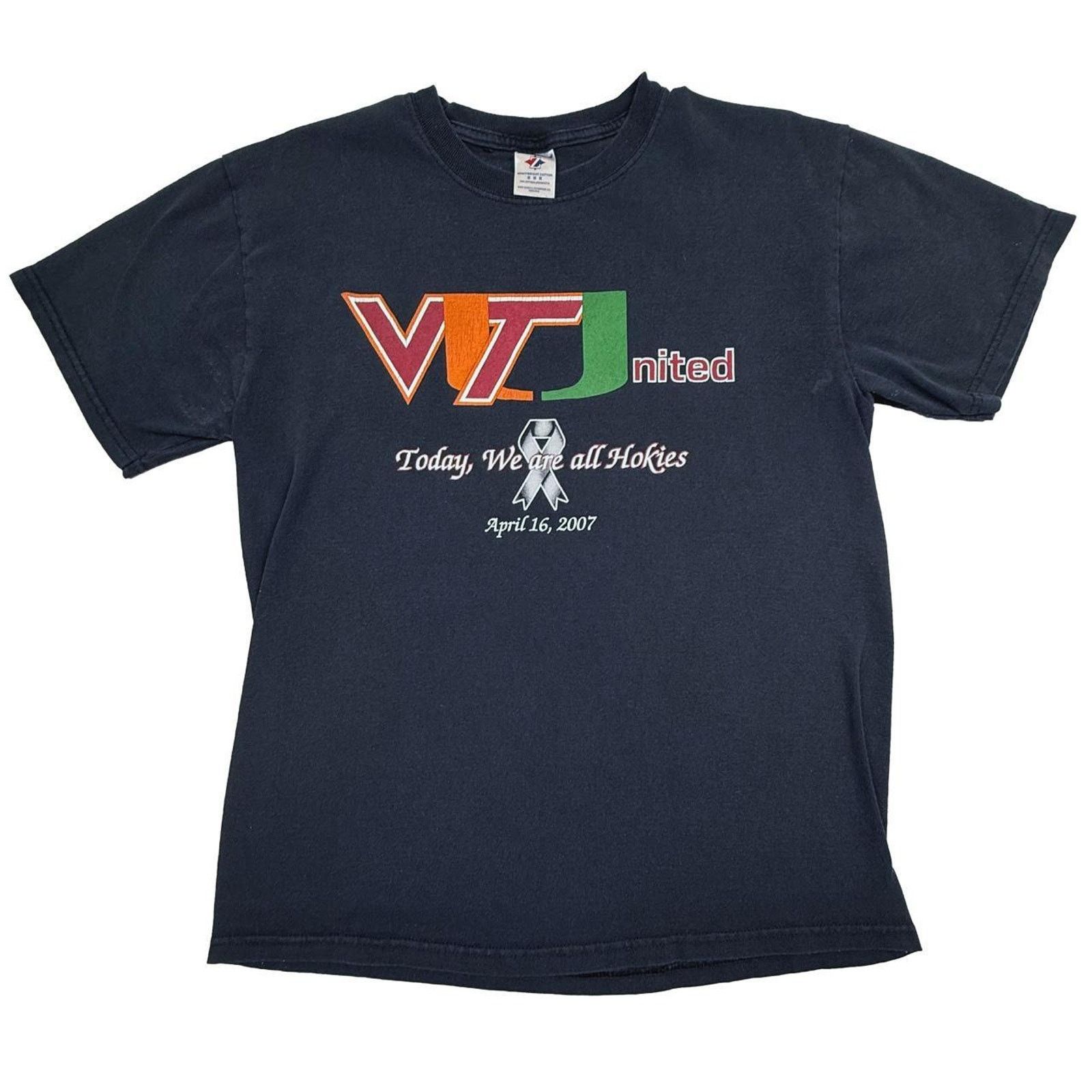 Jerzees Virginia Tech VT 2007 Memorial Miami College Shirt Size M Size US M / EU 48-50 / 2 - 1 Thumbnail