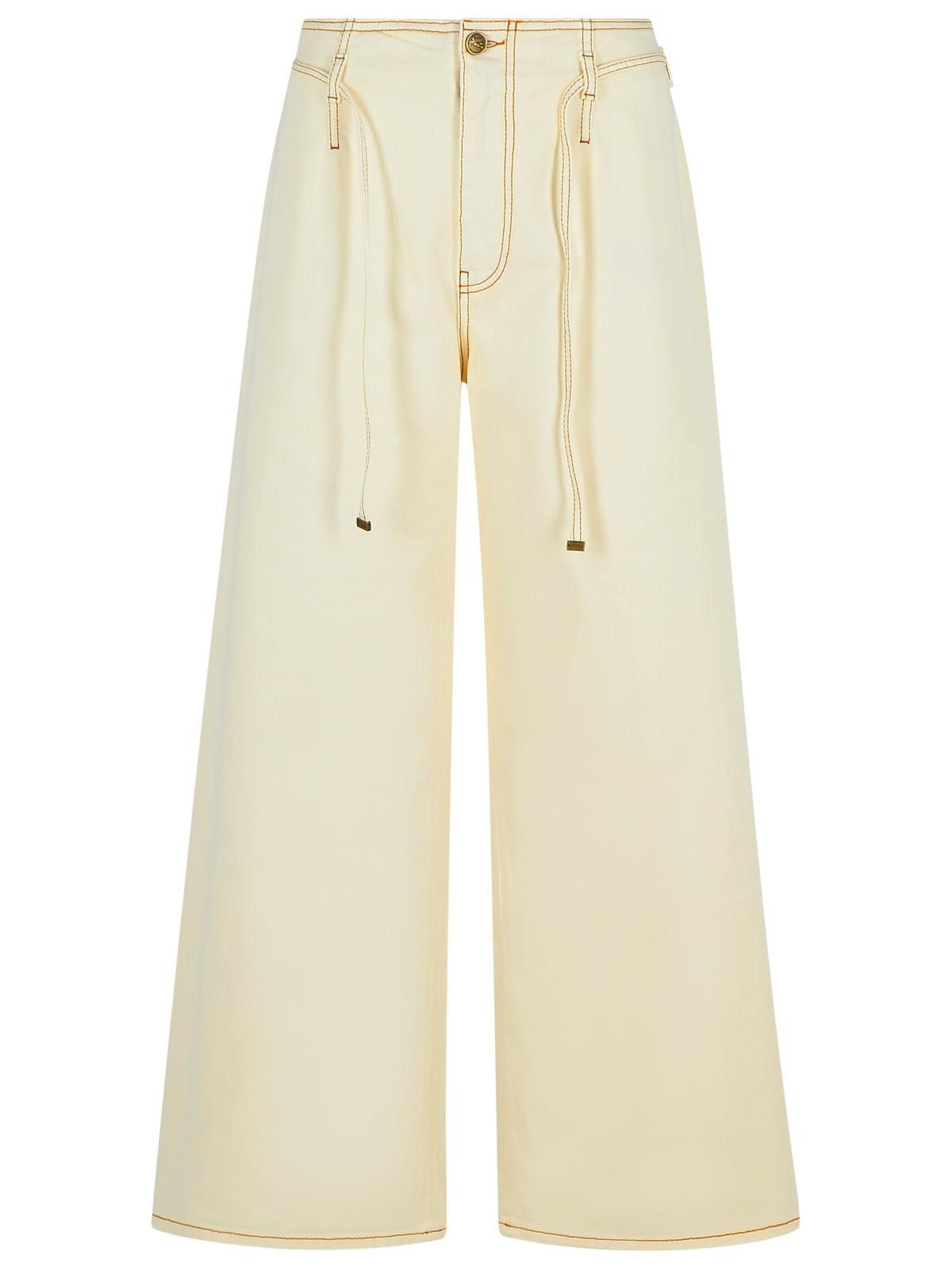 Etro ETRO Cream Denim Jeans Size 30" / US 8 / IT 44 - 1 Thumbnail