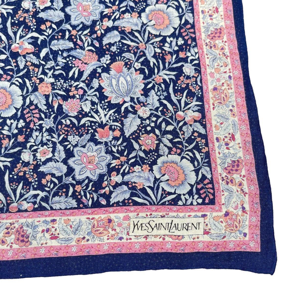 Yves Saint Laurent Yves Saint Laurent Floral Abstract Scarf Size ONE SIZE - 4 Thumbnail