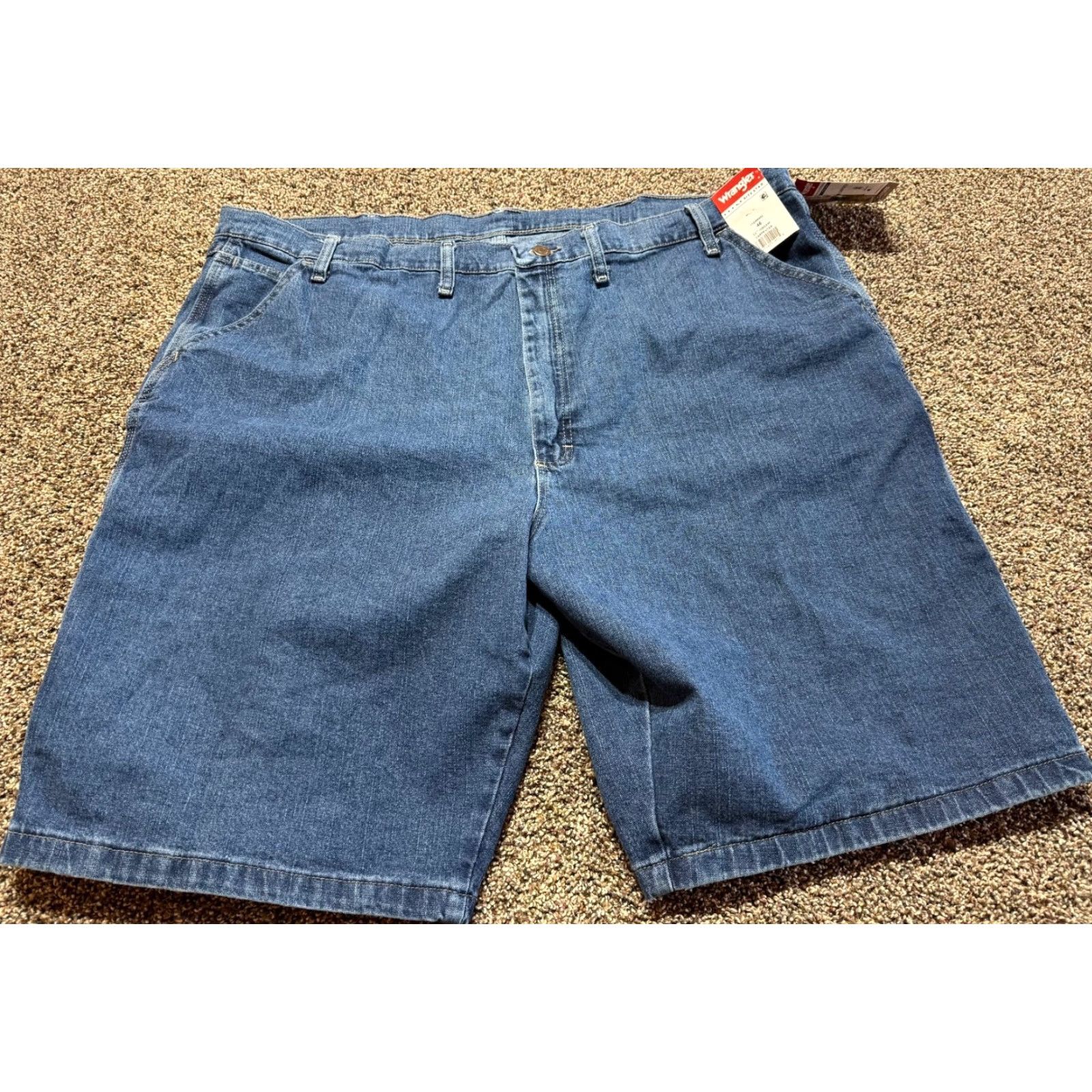 Wrangler Wrangler Mens Shorts 46 Carpenter Utility 11" Inseam Blue Denim Flex NEW Size US 30 / EU 46 - 2 Thumbnail