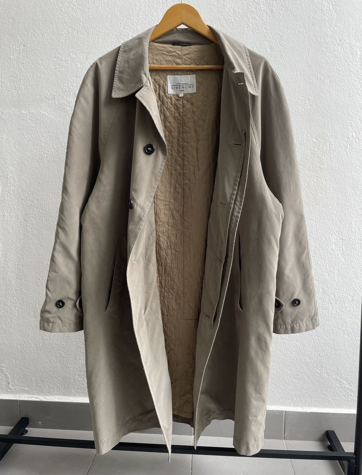 Givenchy Vintage 90's Givenchy Beige Trench Coat Size US XL / EU 56 / 4 - 9 Thumbnail