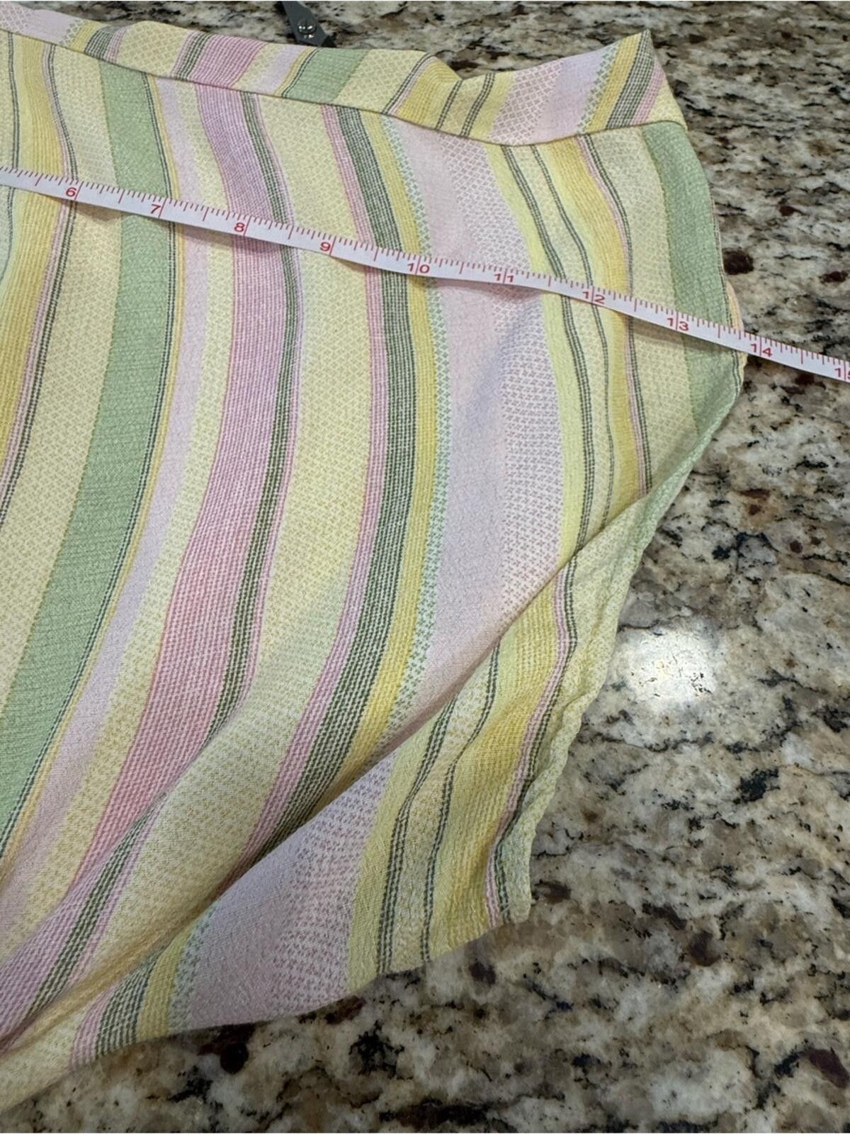 Other Le Lis pastel stripe romper open back pink green yellow SZ M Size 32" / US 10 / IT 46 - 12 Thumbnail