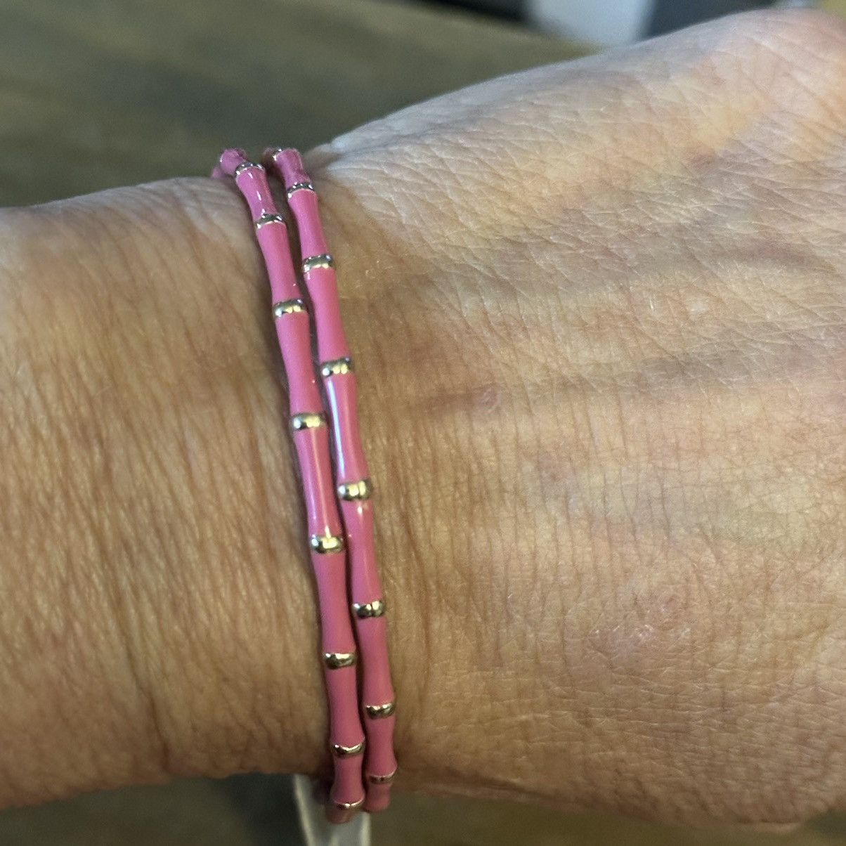 Other Frenzy pink bamboo bangle bracelets Size ONE SIZE - 3 Thumbnail