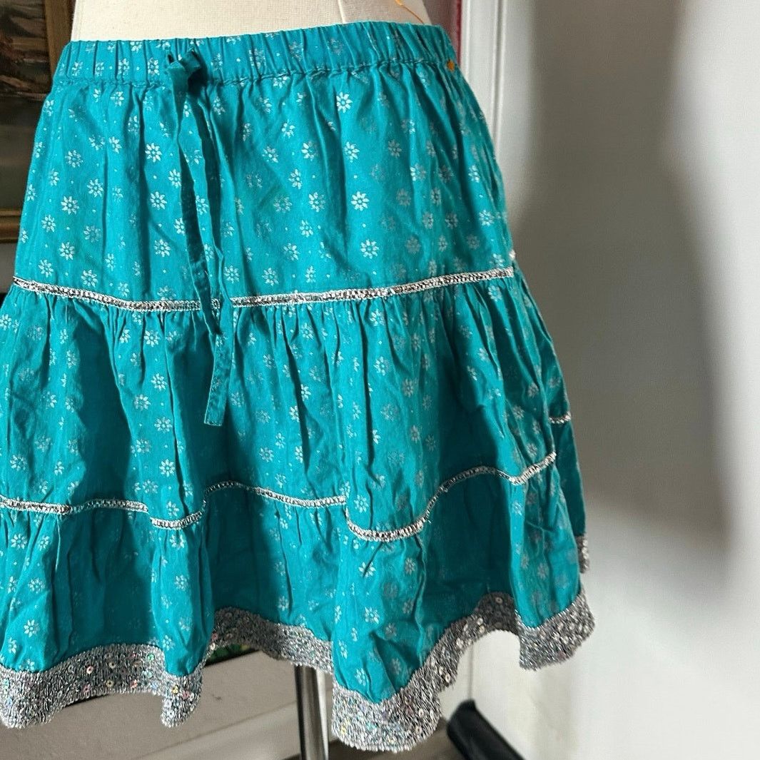 Epic Threads epic threads blue turquoise silver bohemian skirt Size 30" / US 8 / IT 44 - 2 Thumbnail