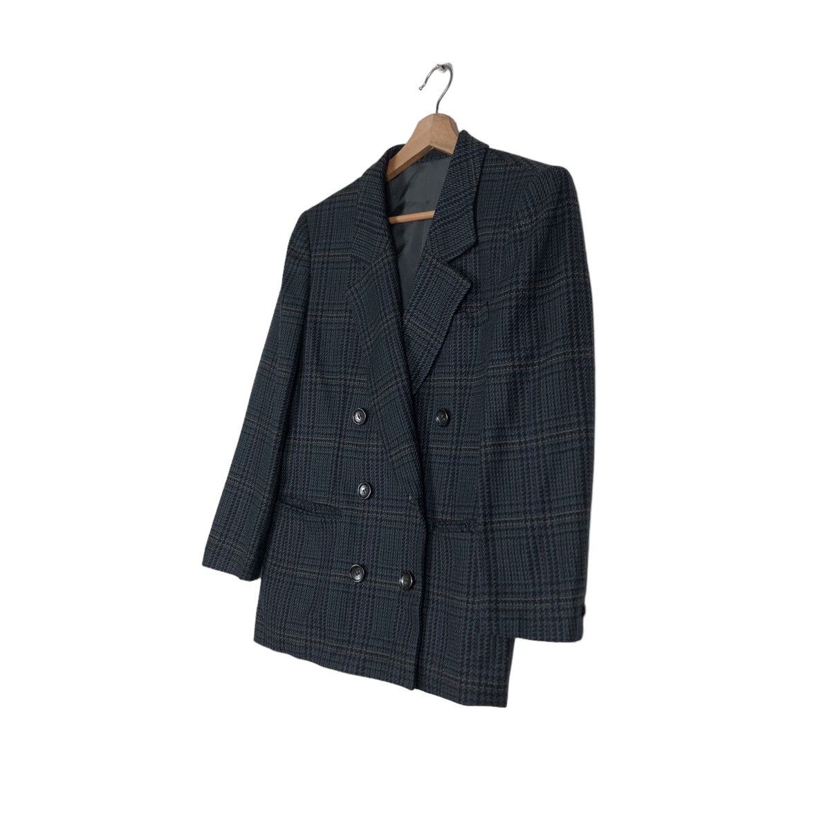 Burberry 🔥Vintage Burberrys Double Breast Coats Jacket Tartan Design Size US M / EU 48-50 / 2 - 2 Thumbnail