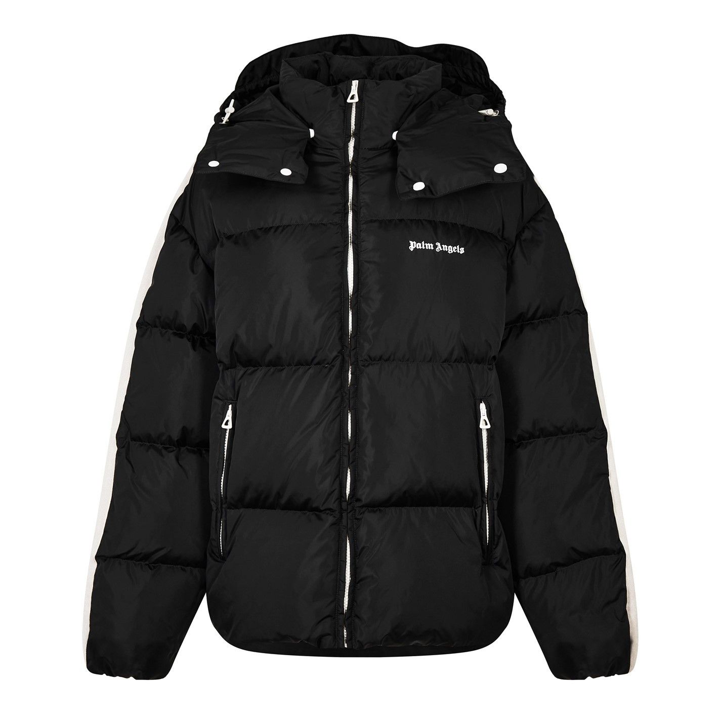 Palm Angels o1g2r1mq0325 Hood Logo Puffer Jacket in Black Size M / US 6-8 / IT 42-44 - 1 Thumbnail
