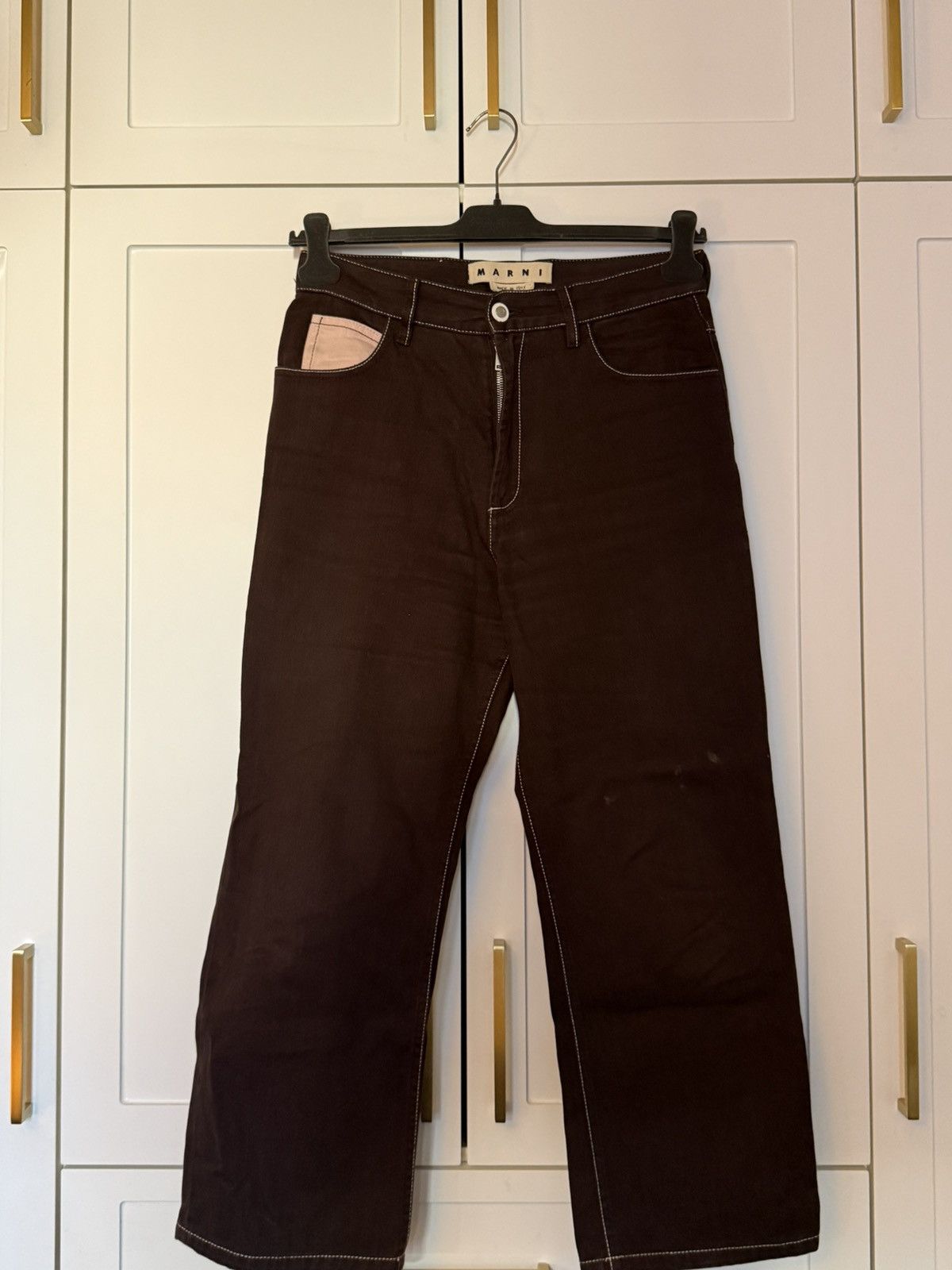 Marni Marni Brown Denim Pants Size US 30 / EU 46 - 1 Thumbnail