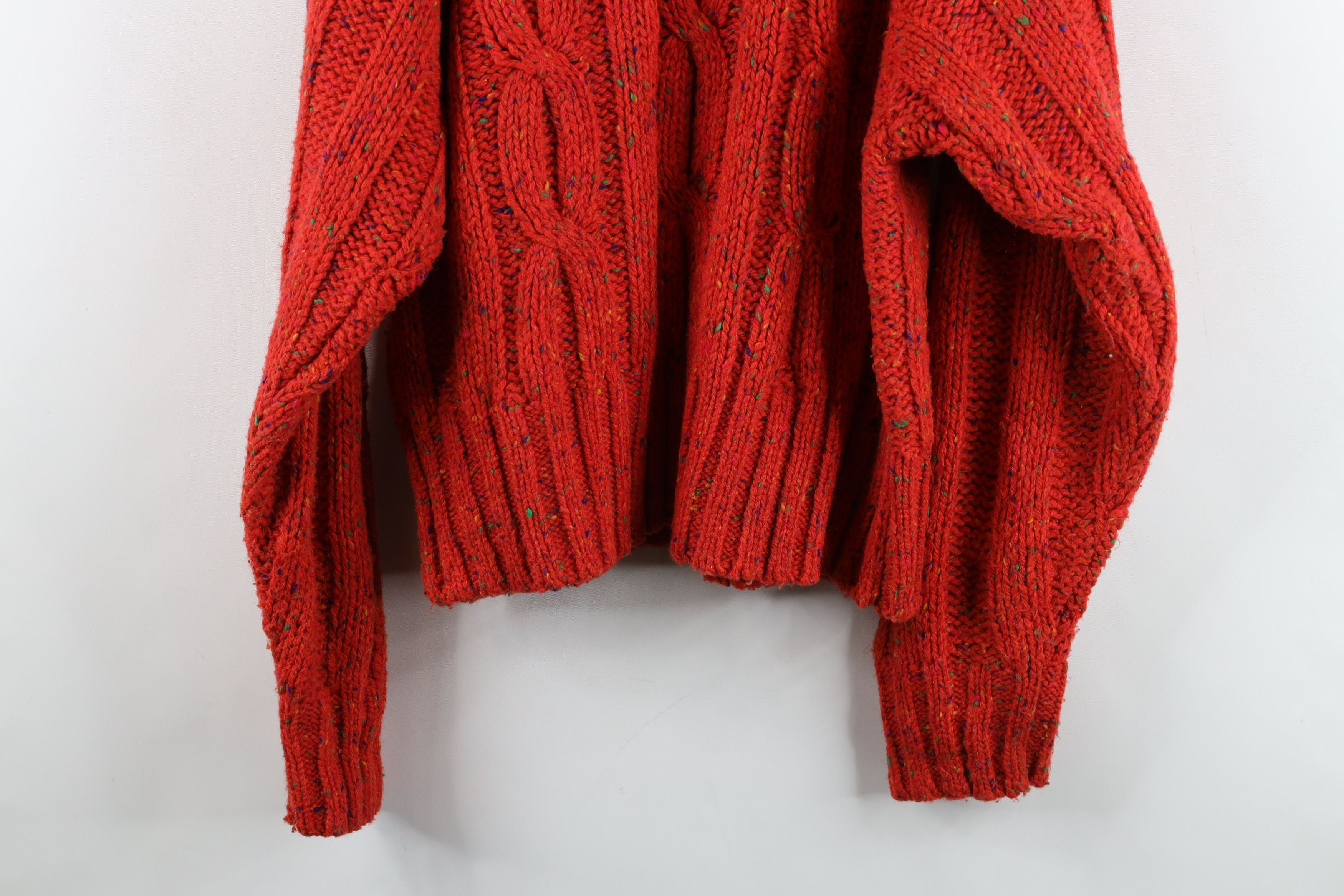 Vintage Vintage 90s Wool Blend Fisherman Chunky Cable Knit Sweater Size L / US 10 / IT 46 - 8 Thumbnail