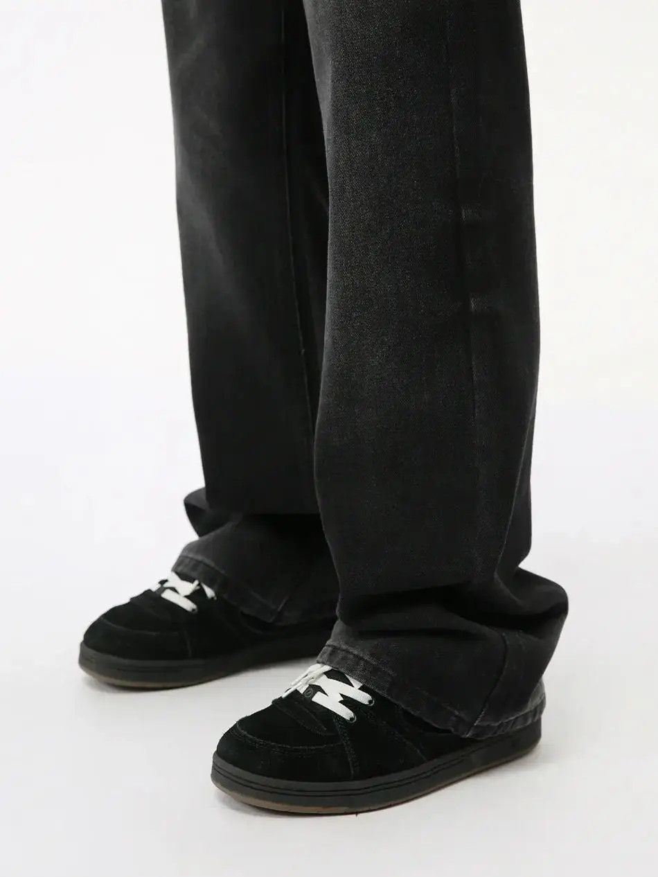 Japanese Brand Retro loose casual micro flared jeans Size US 32 / EU 48 - 2 Thumbnail