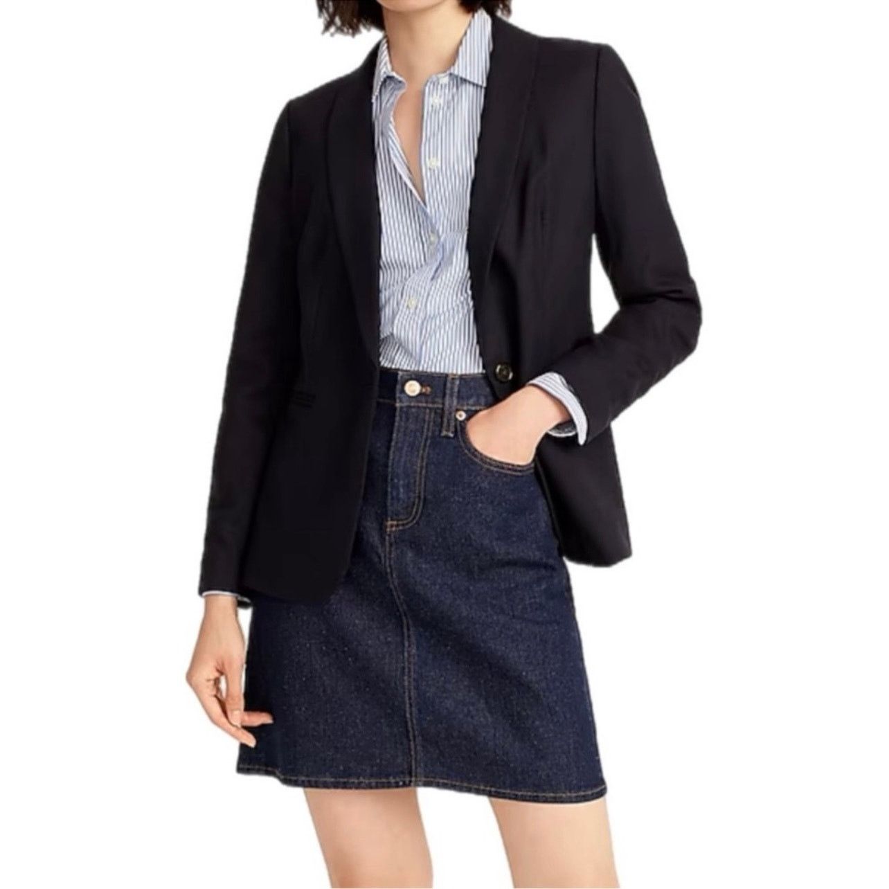 J.Crew J. Crew Wool Parker Blazer Jacket office Blue Size 2 C6 Size XS / US 0-2 / IT 36-38 - 1 Thumbnail