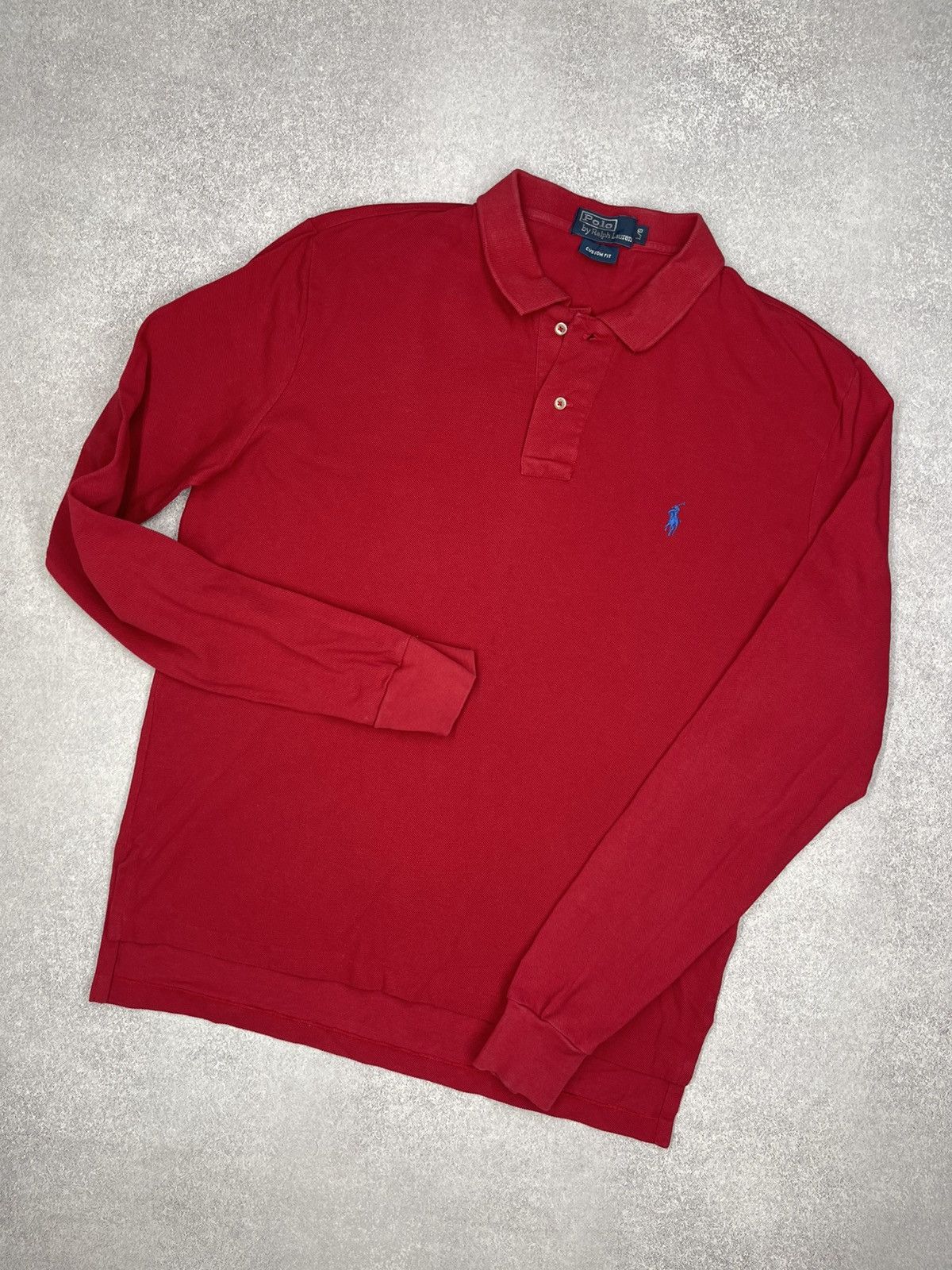 Polo Ralph Lauren × Rugby Ralph Lauren × Vintage Vintage Polo Ralph Lauren Rugby Polo Longsleeve Red Y2K Size US L / EU 52-54 / 3 - 1 Thumbnail