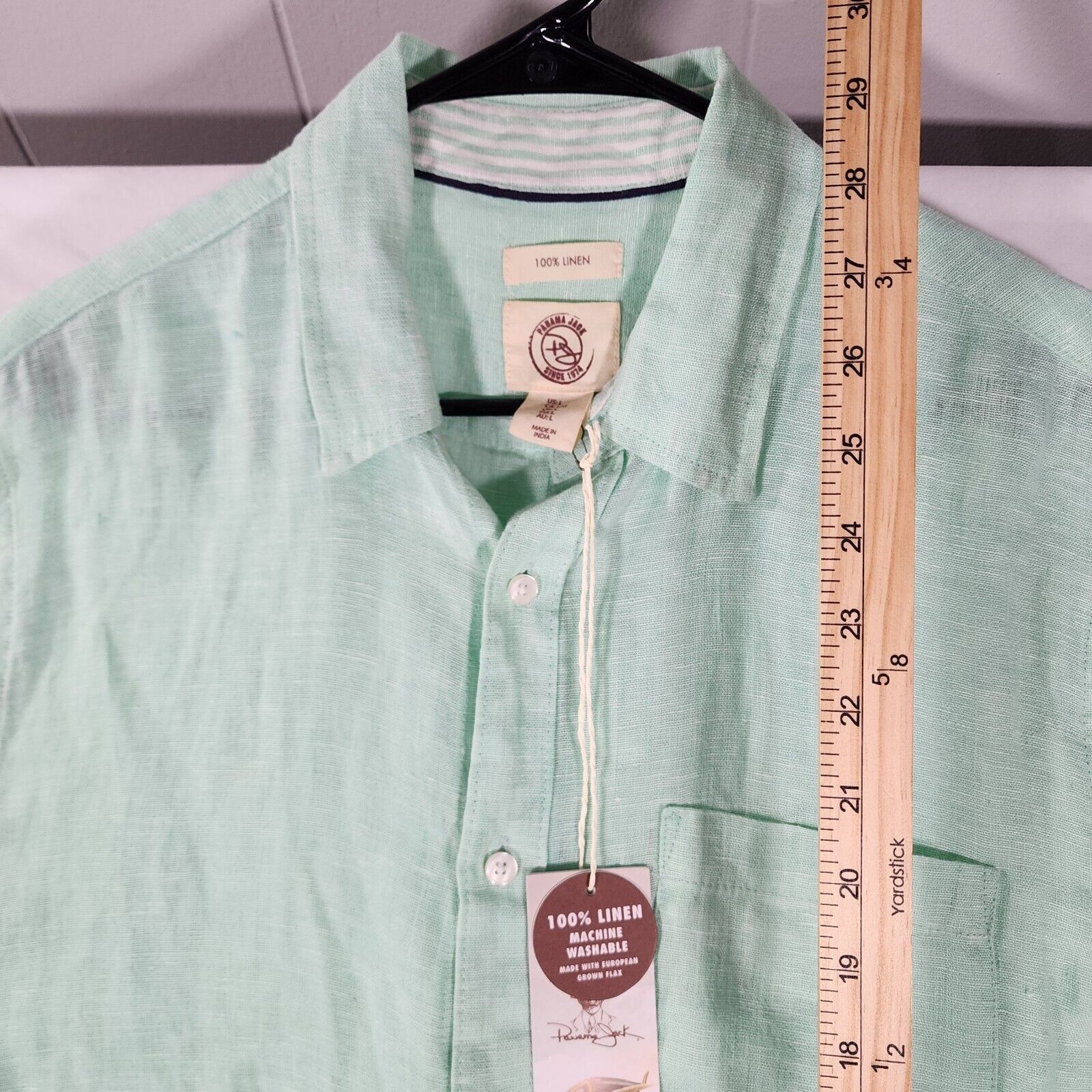 Panama Jack NEW Panama Jack 100% Linen Short Sleeve Shirt Mens Size L Size US L / EU 52-54 / 3 - 7 Thumbnail