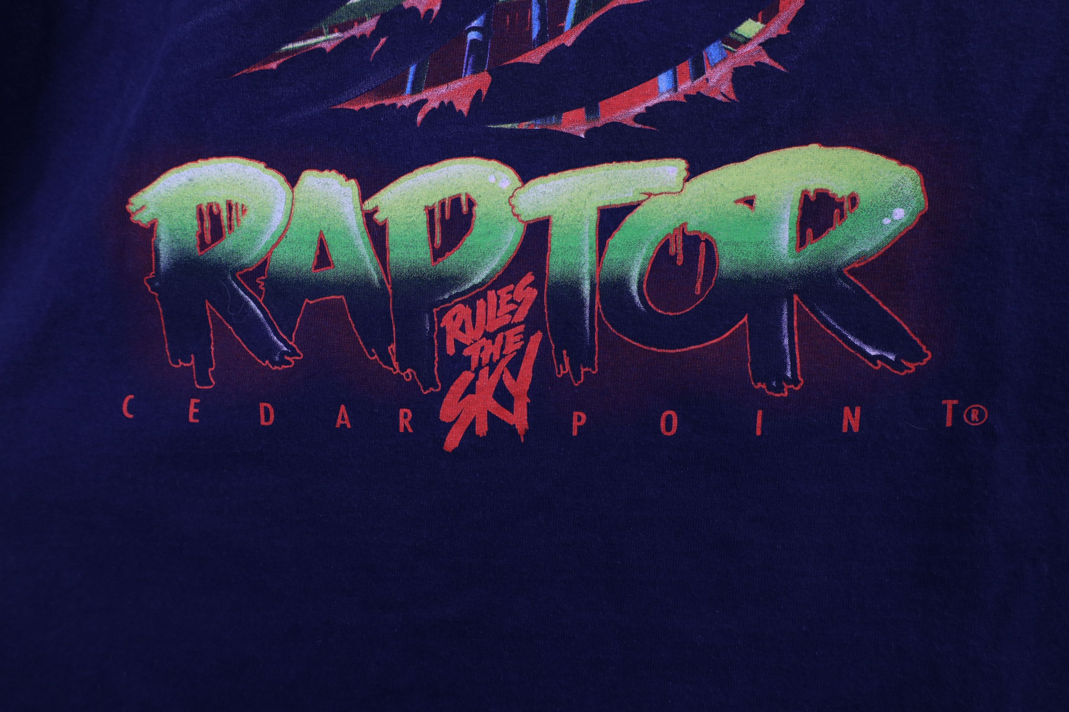 Vintage Vintage Cedar Point Raptor Roller Coaster T-Shirt Blue Size US L / EU 52-54 / 3 - 5 Thumbnail