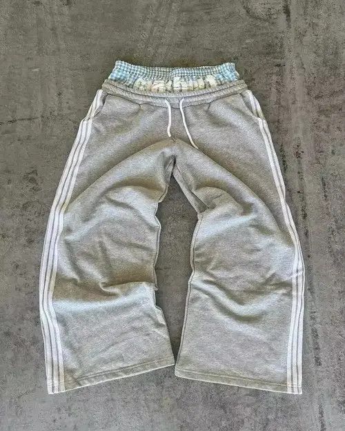 VIBE Y2K Grey and Blue Sweatpant Size US 35 - 1 Thumbnail