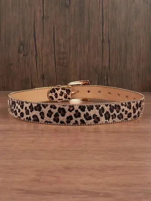 Japanese Brand Natsumi x Aoba 112 cm 2000s style leopard cheetah print belt Size ONE SIZE - 4 Thumbnail