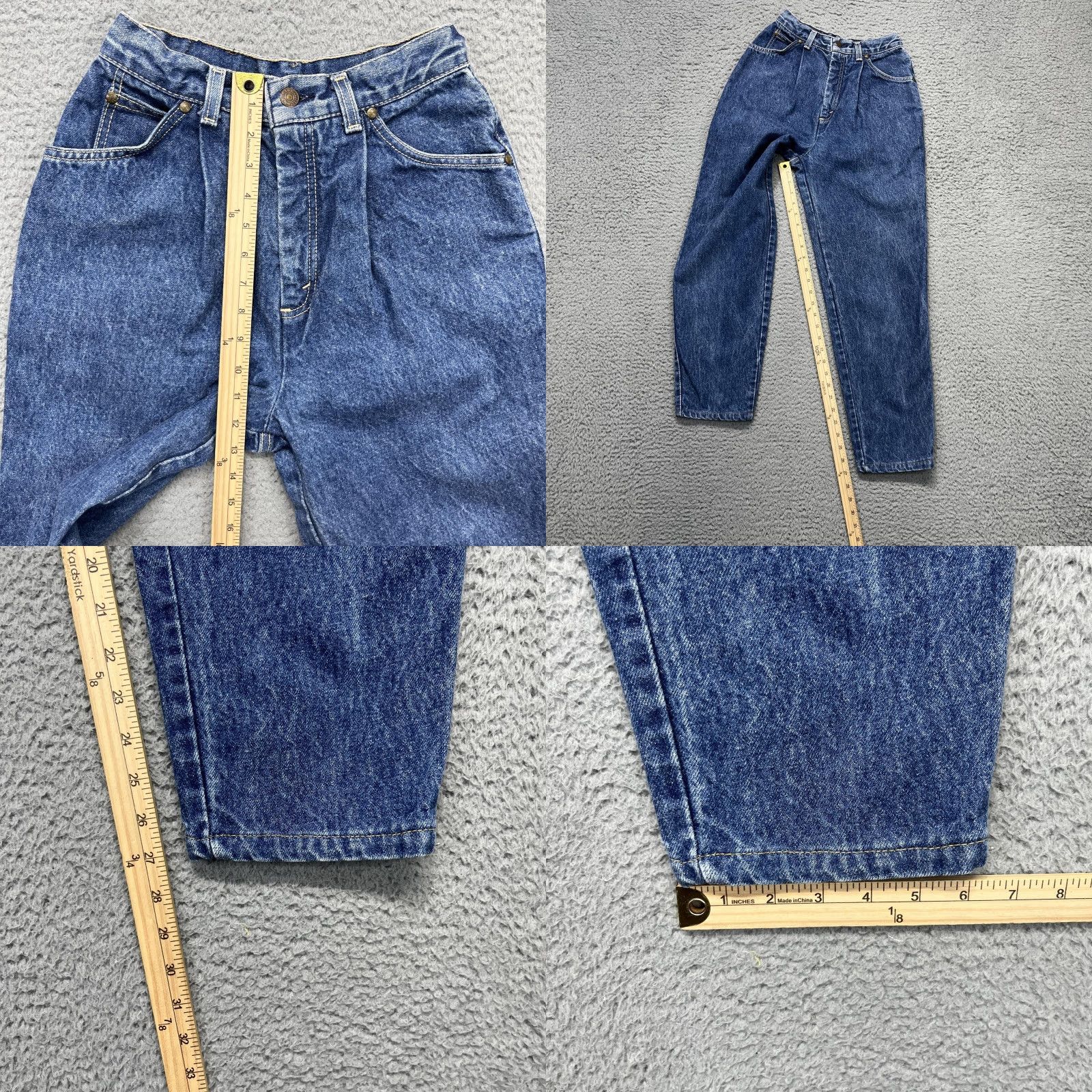 VINTAGE Levi's Mom Jeans Womens 24Wx27L Faded Wash Denim Cowgirl High Waist USA 90s