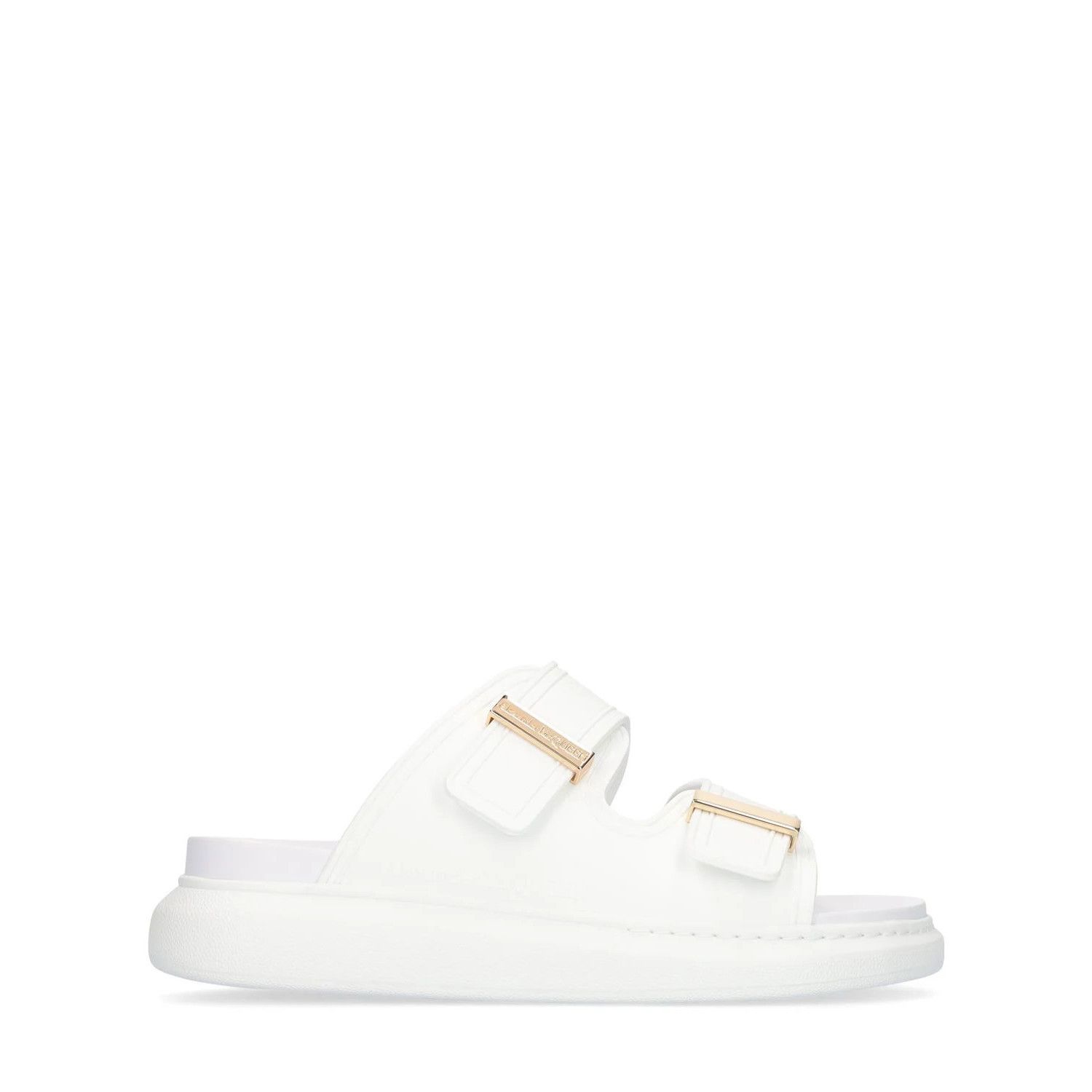 ALEXANDER MCQUEEN Hybrid Ivory Rubber Slide Sandals New (Wom