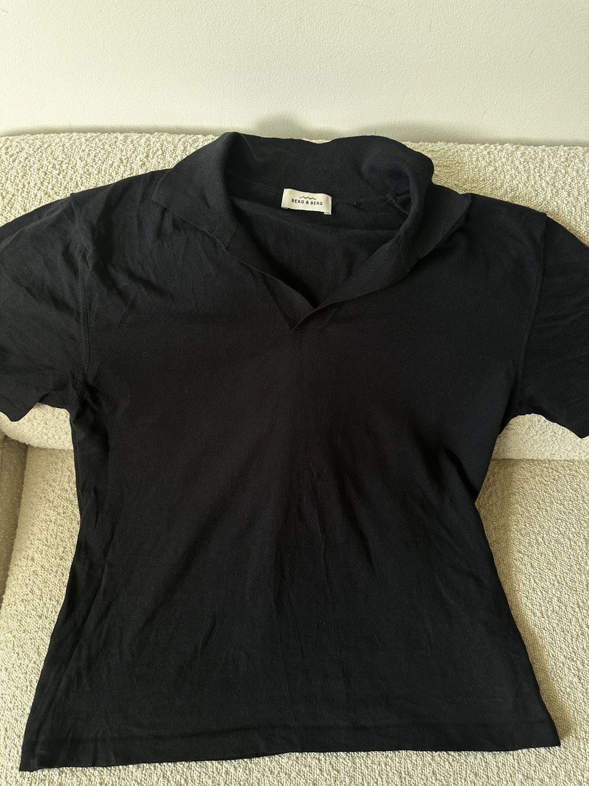 Berg & Berg Berg & Berg - BERNT Knitted Polo Black - Large Size US L / EU 52-54 / 3 - 3 Thumbnail