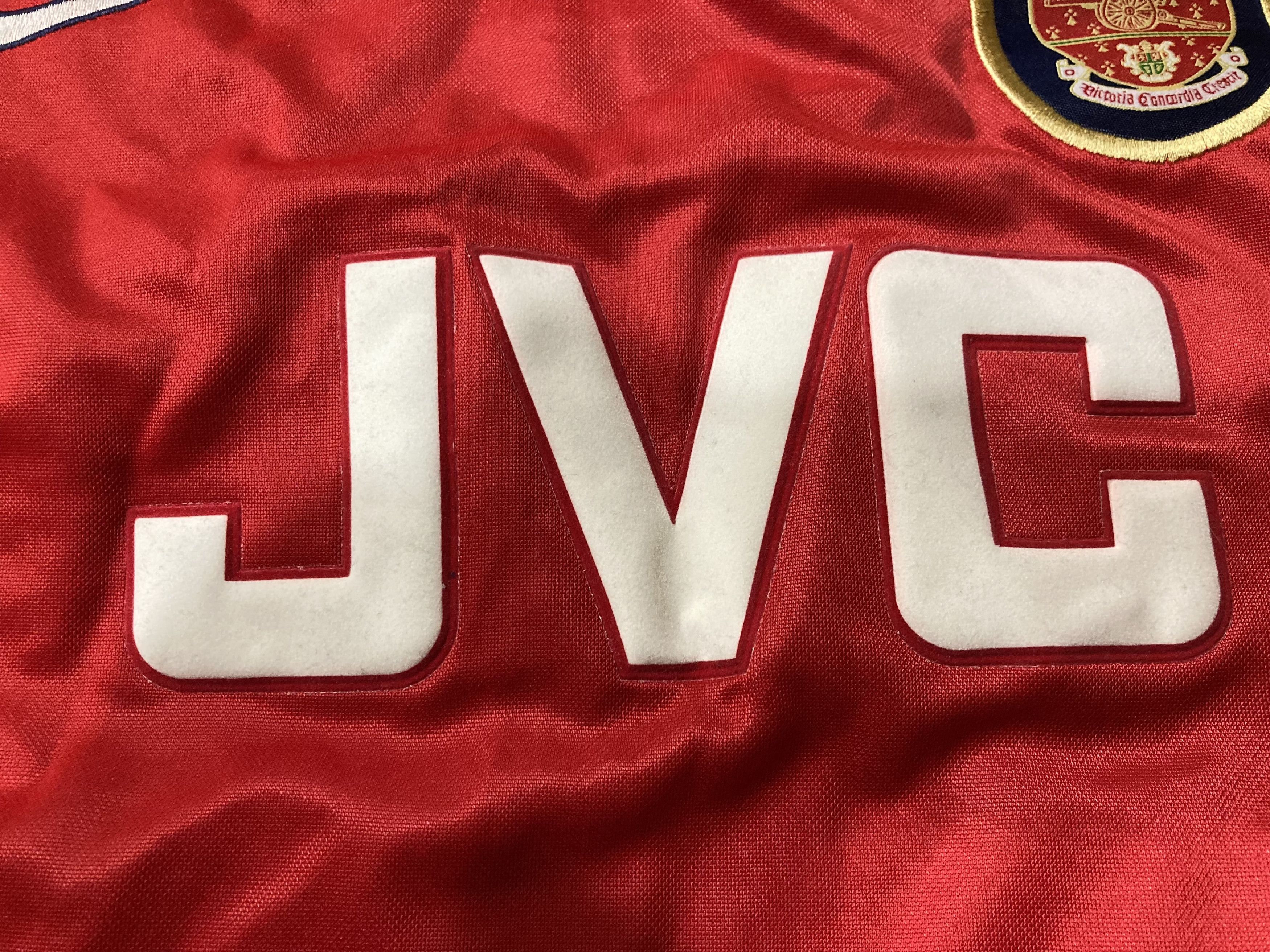 Nike 1998-99 Arsenal Home Jersey Shirt JVC [Very Good] Size US XXL / EU 58 / 5 - 8 Thumbnail