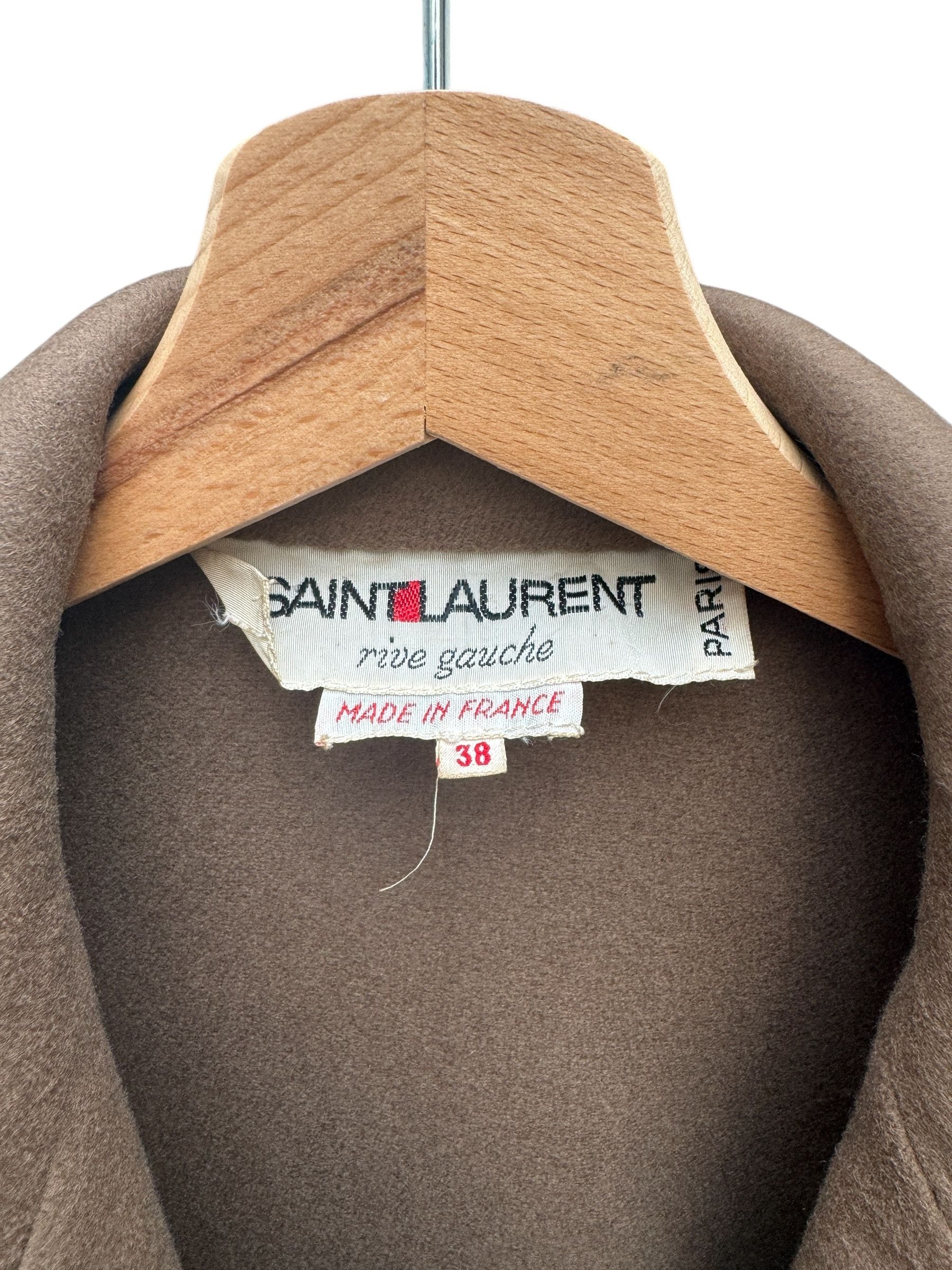 Saint Laurent Paris × Yves Saint Laurent 1970S Vintage Brown Wool Cape Size XS / US 0-2 / IT 36-38 - 7 Thumbnail