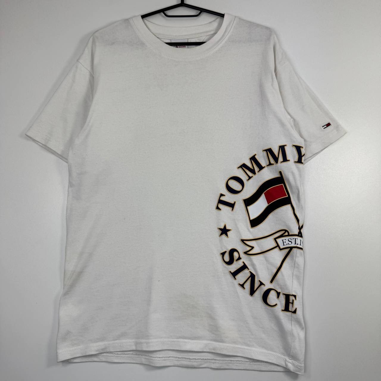 Tommy Hilfiger Tommy Hilfiger Big Logo T-Shirt White Flag Print Mens Size S Size US S / EU 44-46 / 1 - 1 Thumbnail
