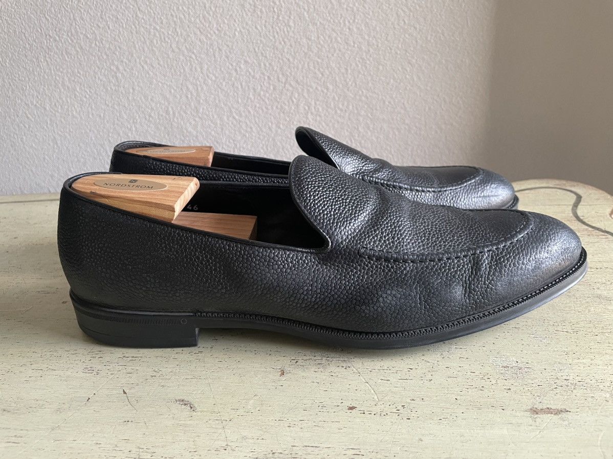 Doucal's Apron Toe Pebble Loafer Size US 13 / EU 46 - 2 Thumbnail