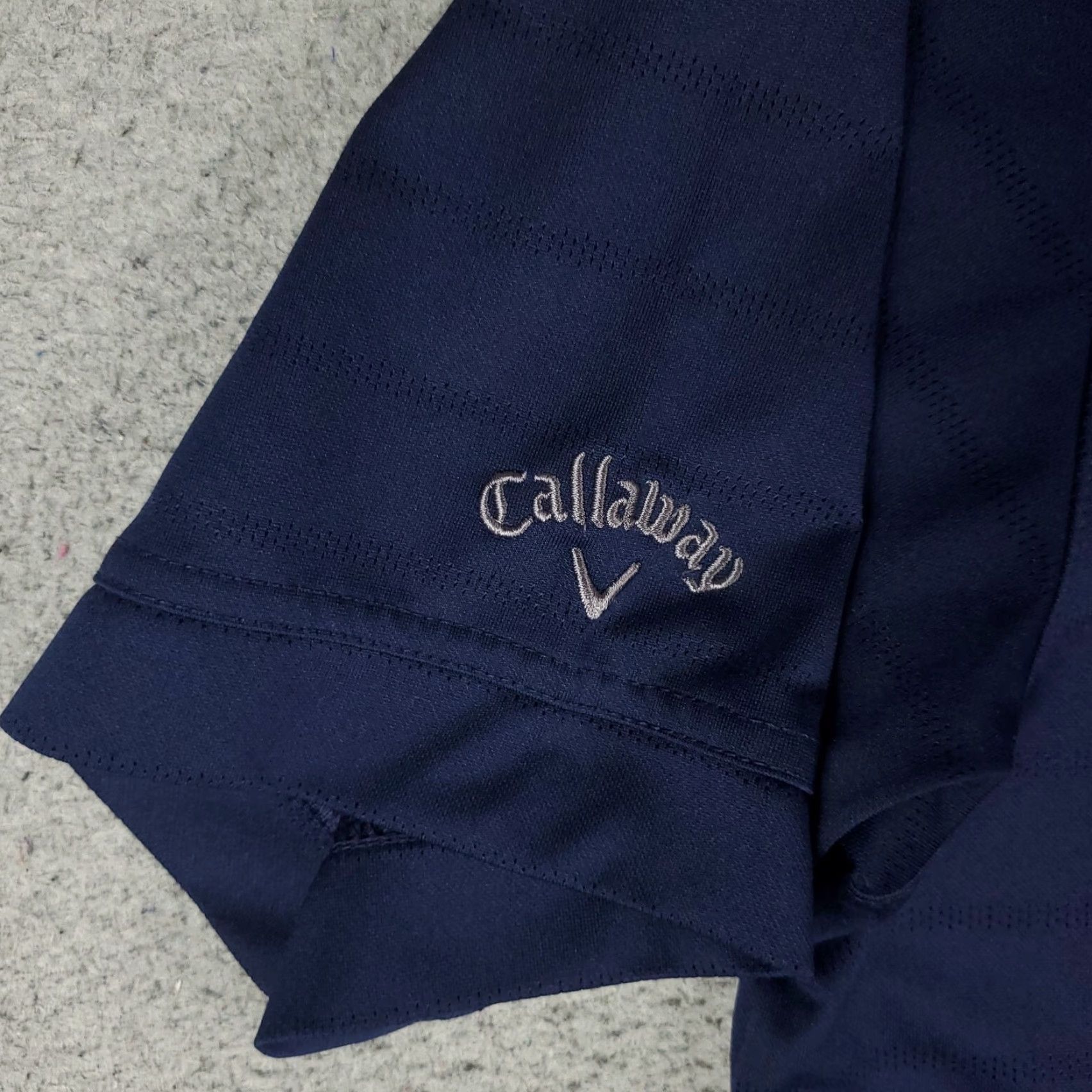 Callaway Callaway Polo Shirt Mens Large Navy Striped Opti Dri Fit Golf Short Sleeve Shirt Polo Blue Men Size US L / EU 52-54 / 3 - 3 Thumbnail