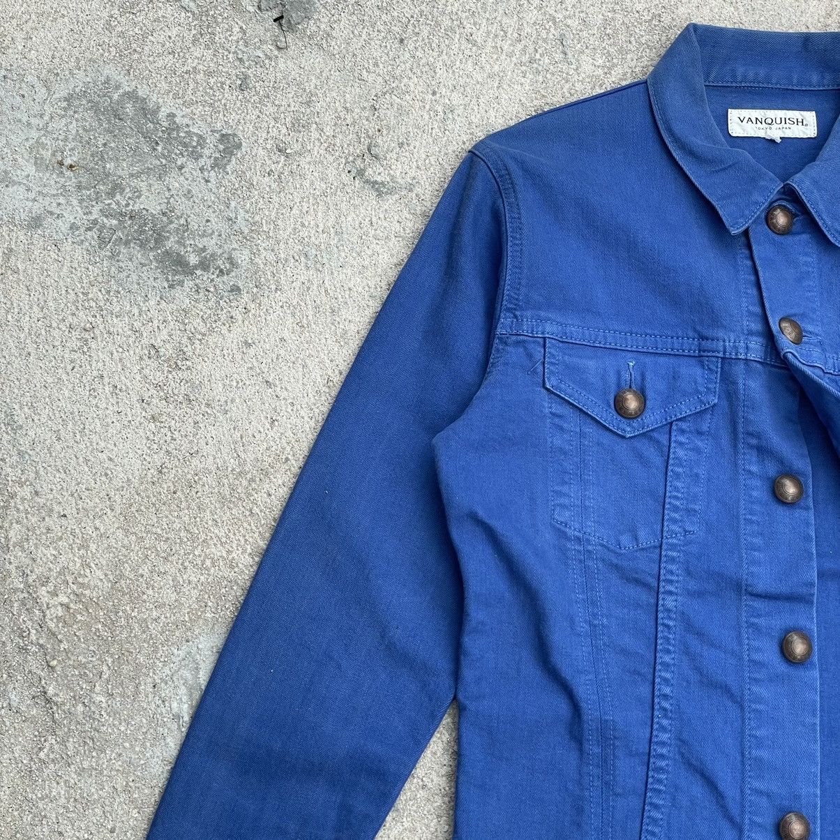 Vanquish “VANQUISH” VINTAGE BLUE DENIM JACKET Size S / US 4 / IT 40 - 1 Thumbnail