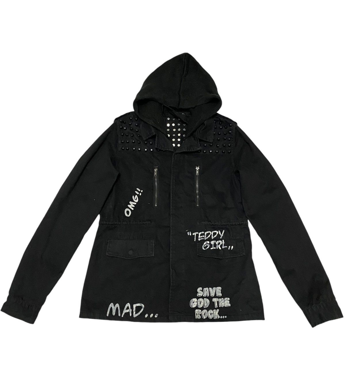 Japanese Brand × Seditionaries Glad News Punk Style Studded Spikes Parka Jacket (C4) Size US M / EU 48-50 / 2 - 1 Thumbnail